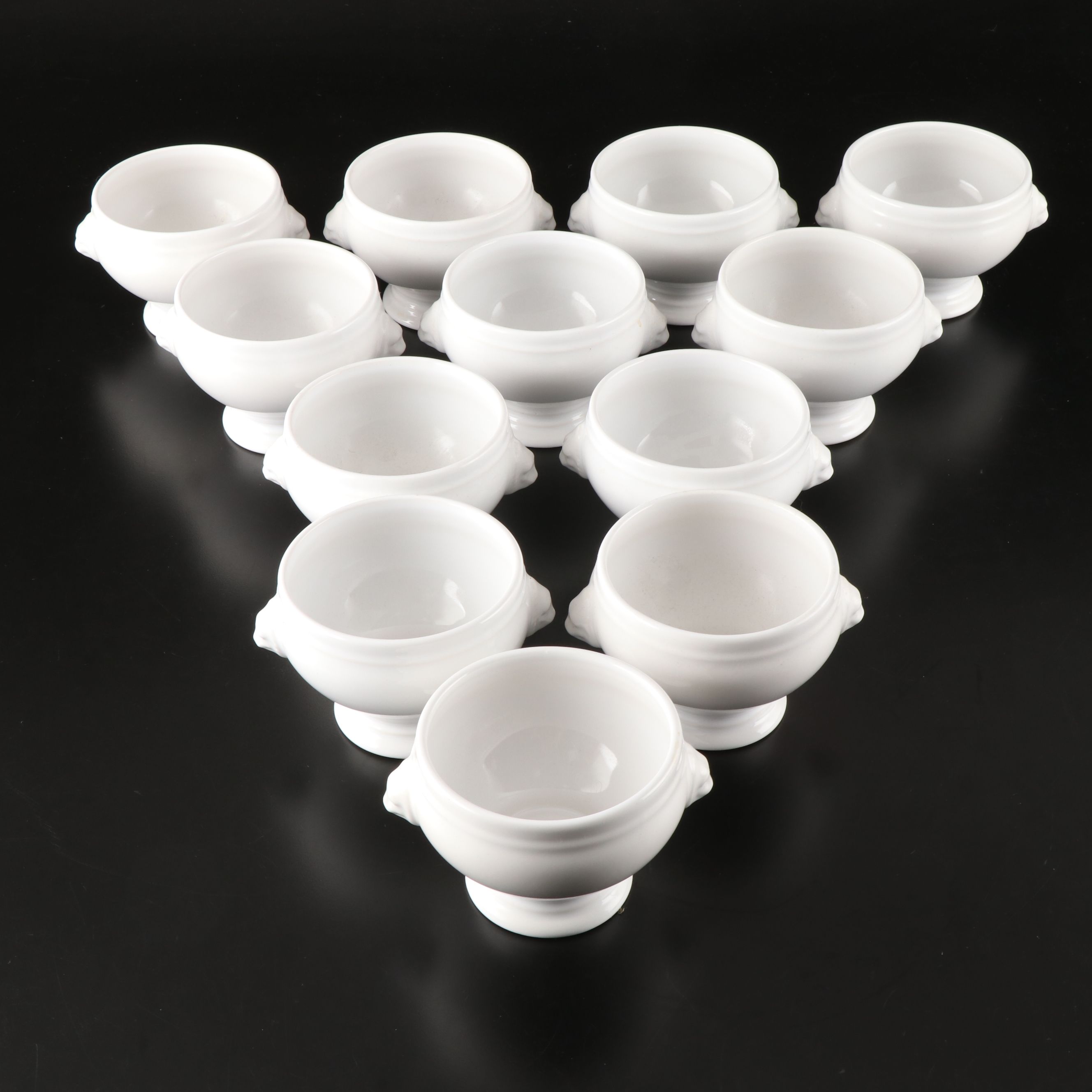 Revol Porcelain Lions Head Tureen Shaped Soup Bowls