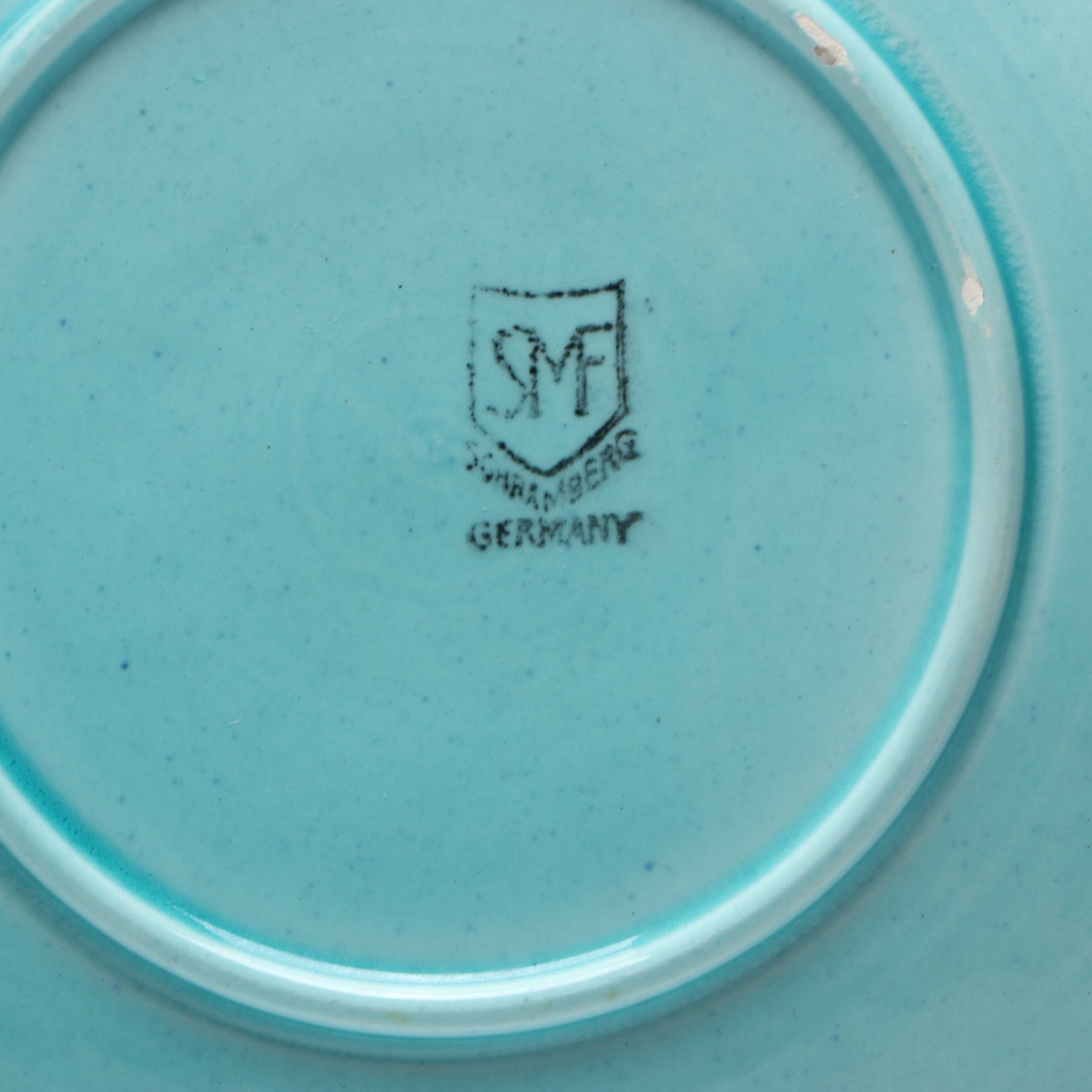 Schramberg German Art Nouveau Majolica Water Lily Plates with Pottery Barn Bowls