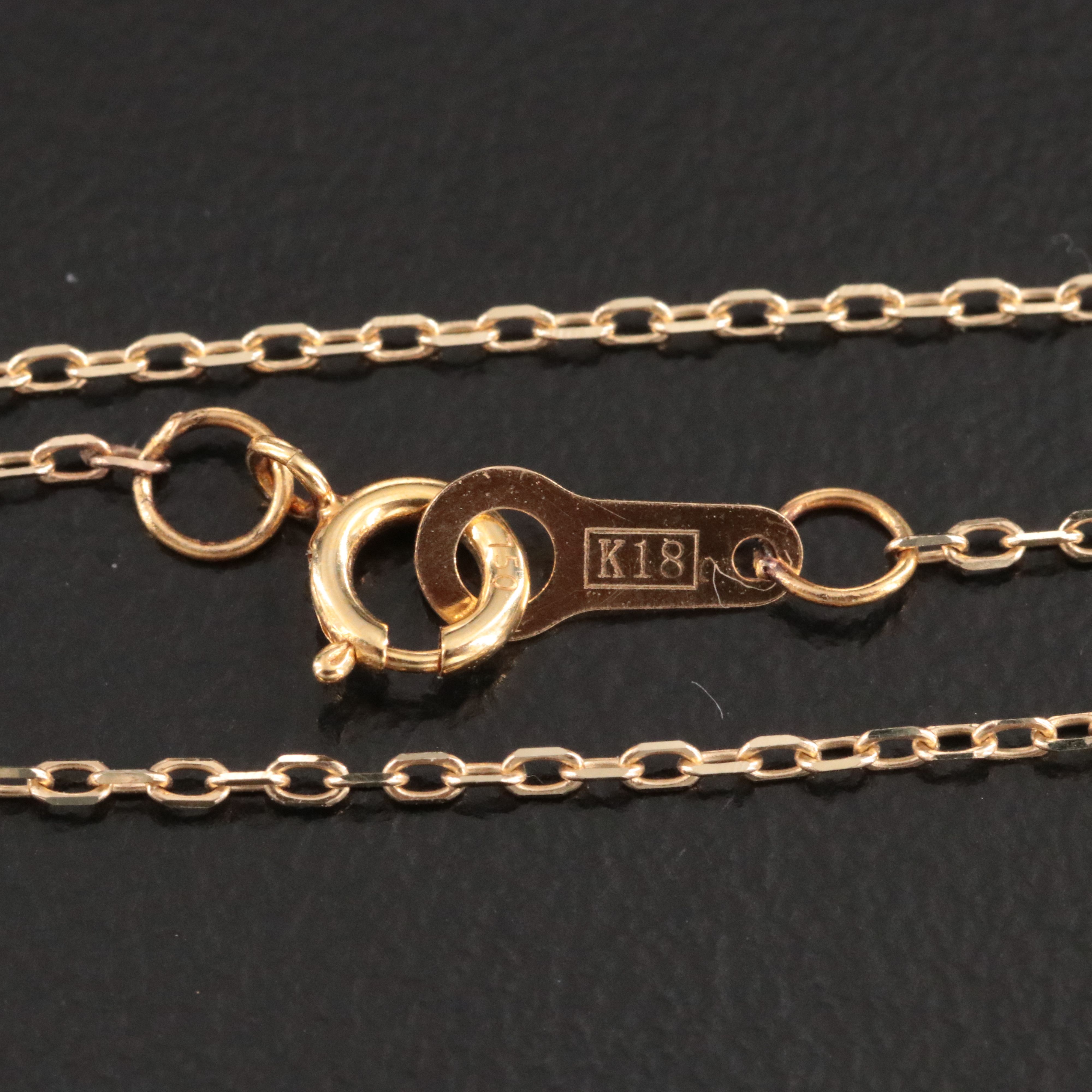 18K Carnelian and Diamond Quatrefoil Pendant Necklace