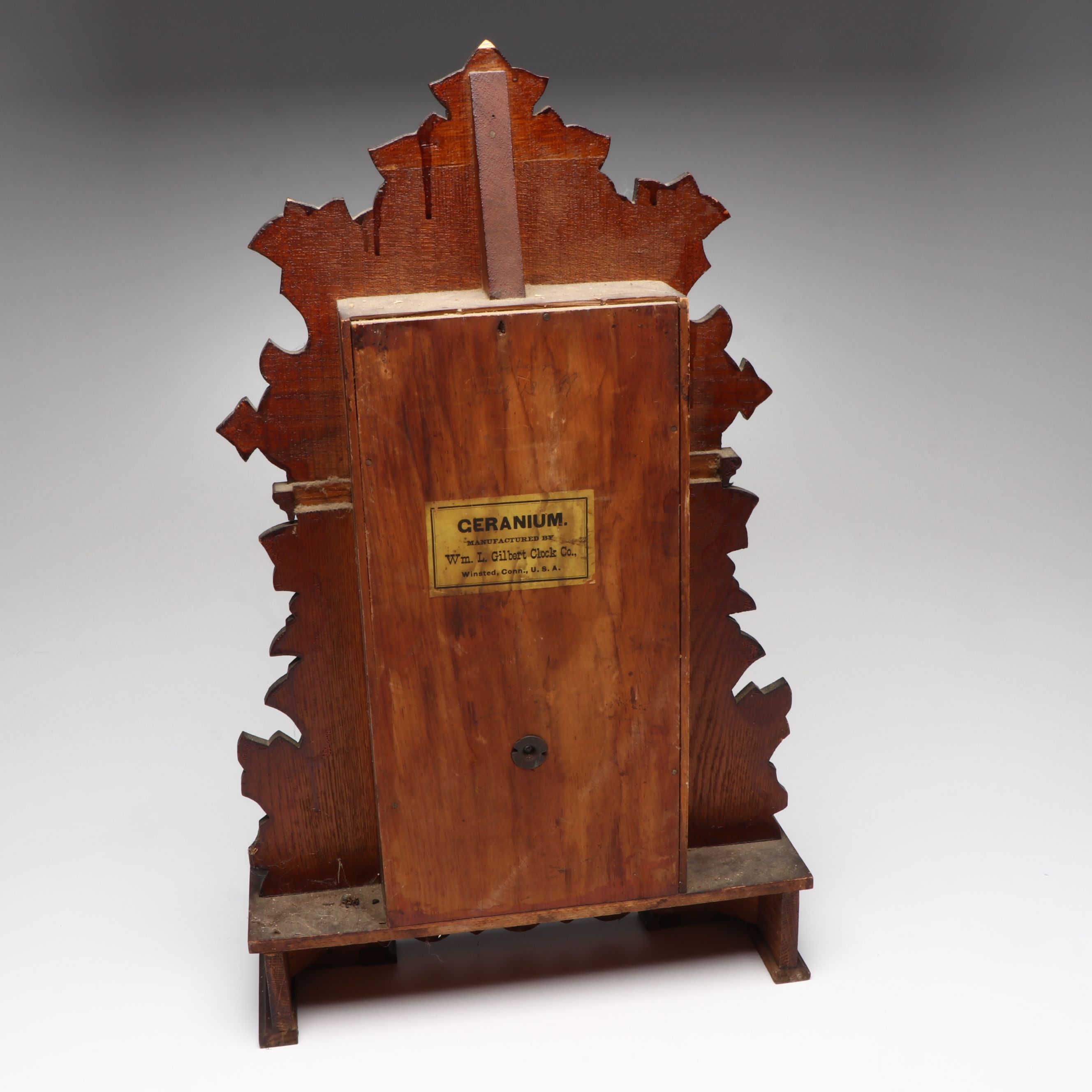 Wm. L. Gilbert "Geranium" Gingerbread Parlor Clock, Early 20th Century