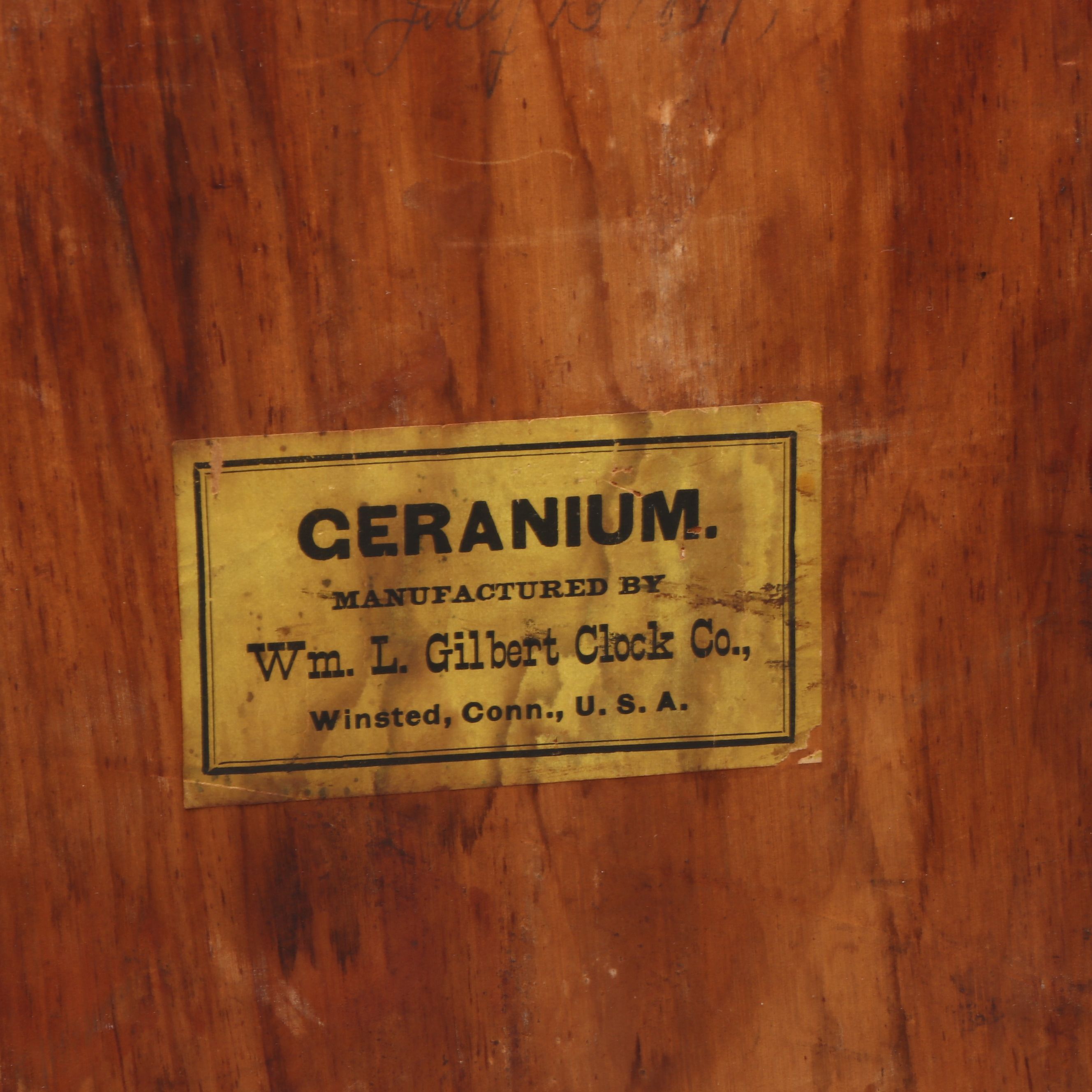 Wm. L. Gilbert "Geranium" Gingerbread Parlor Clock, Early 20th Century