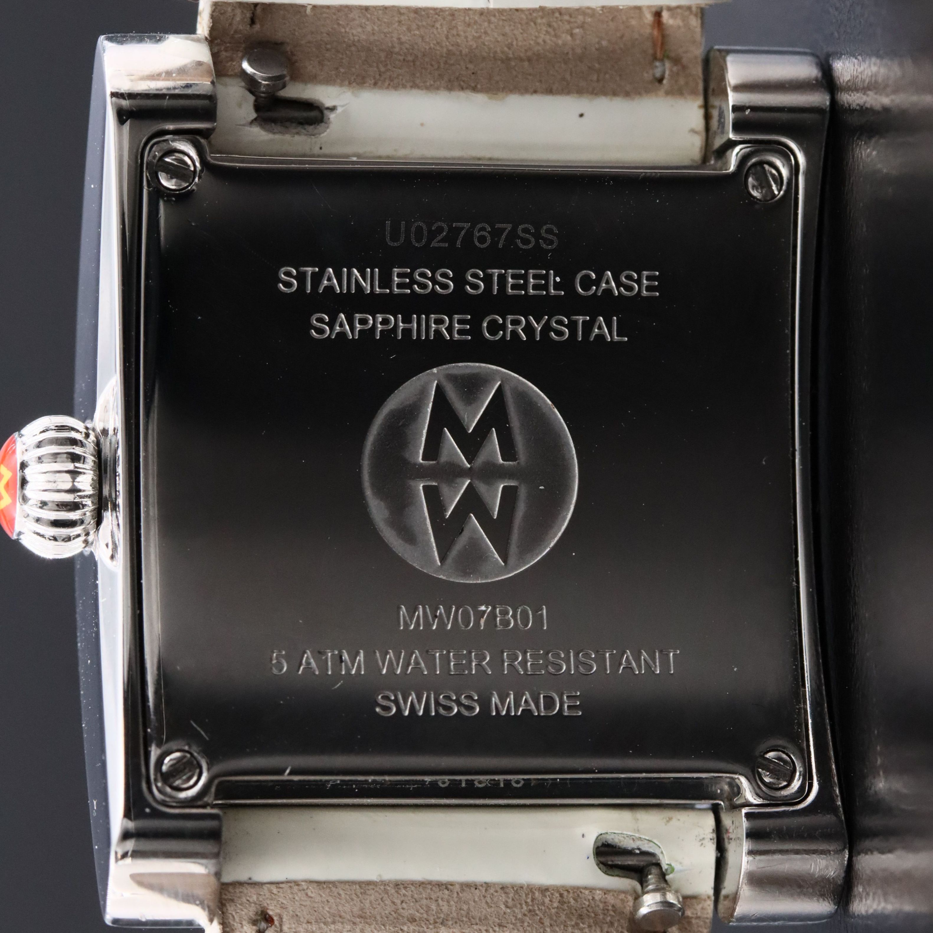 Michele MW2 Diamond Bezel Stainless Steel Swiss Quartz Watch # MW07B01