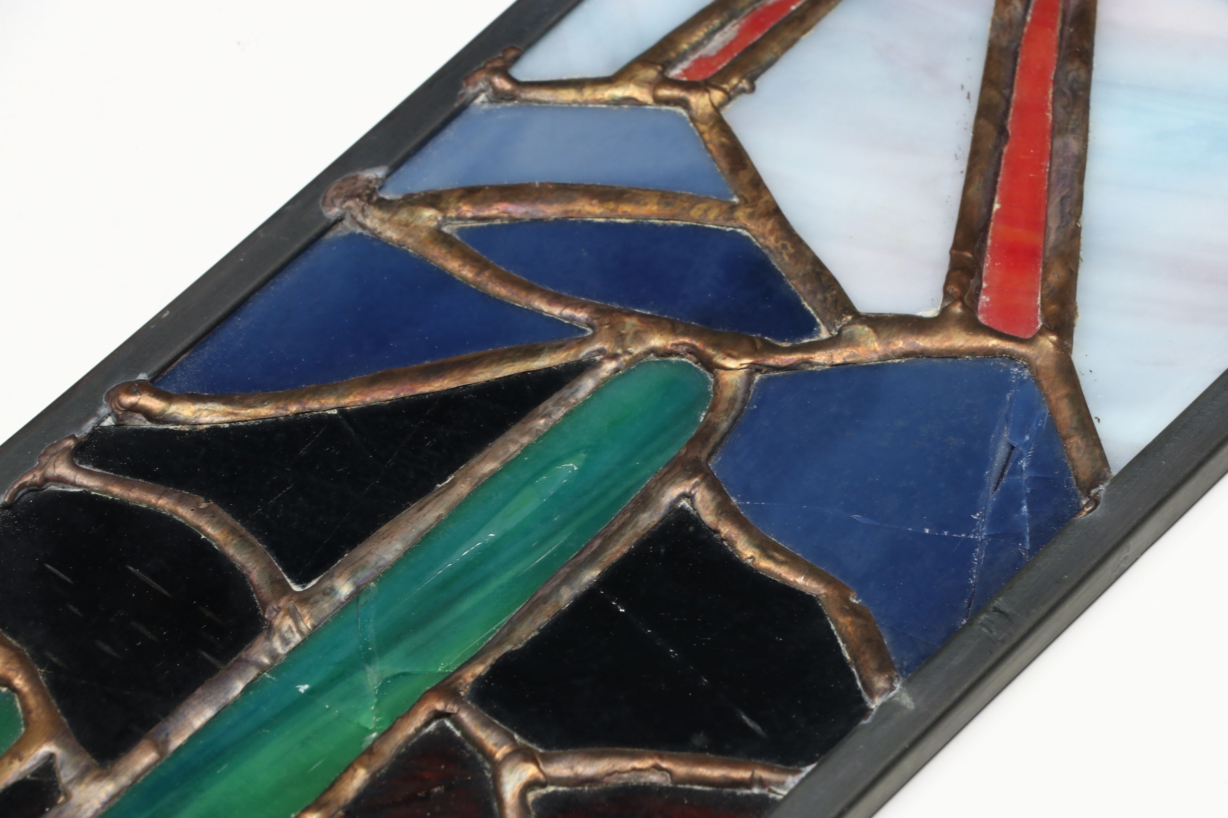 Southwestern Cactus Stained Glass Hanging Panel