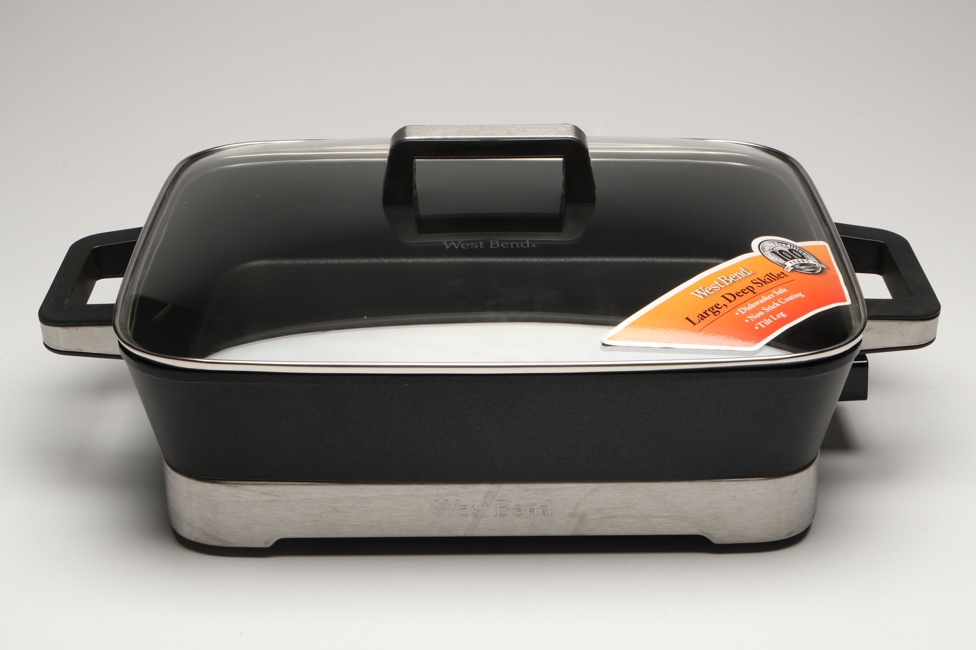 West Bend Electric Skillet with Meriden Silver Plate Teapot