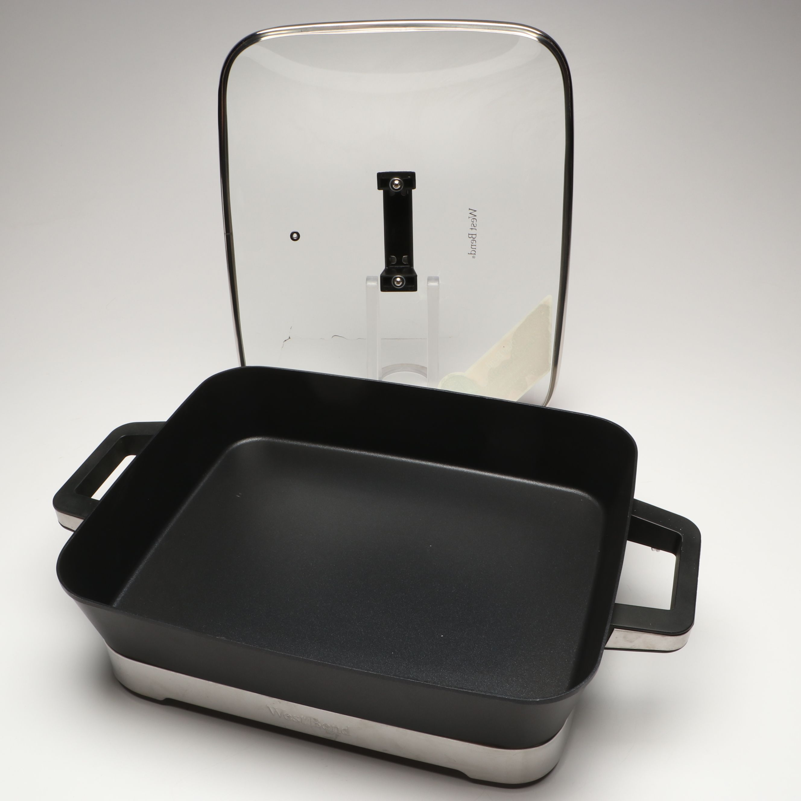 West Bend Electric Skillet with Meriden Silver Plate Teapot