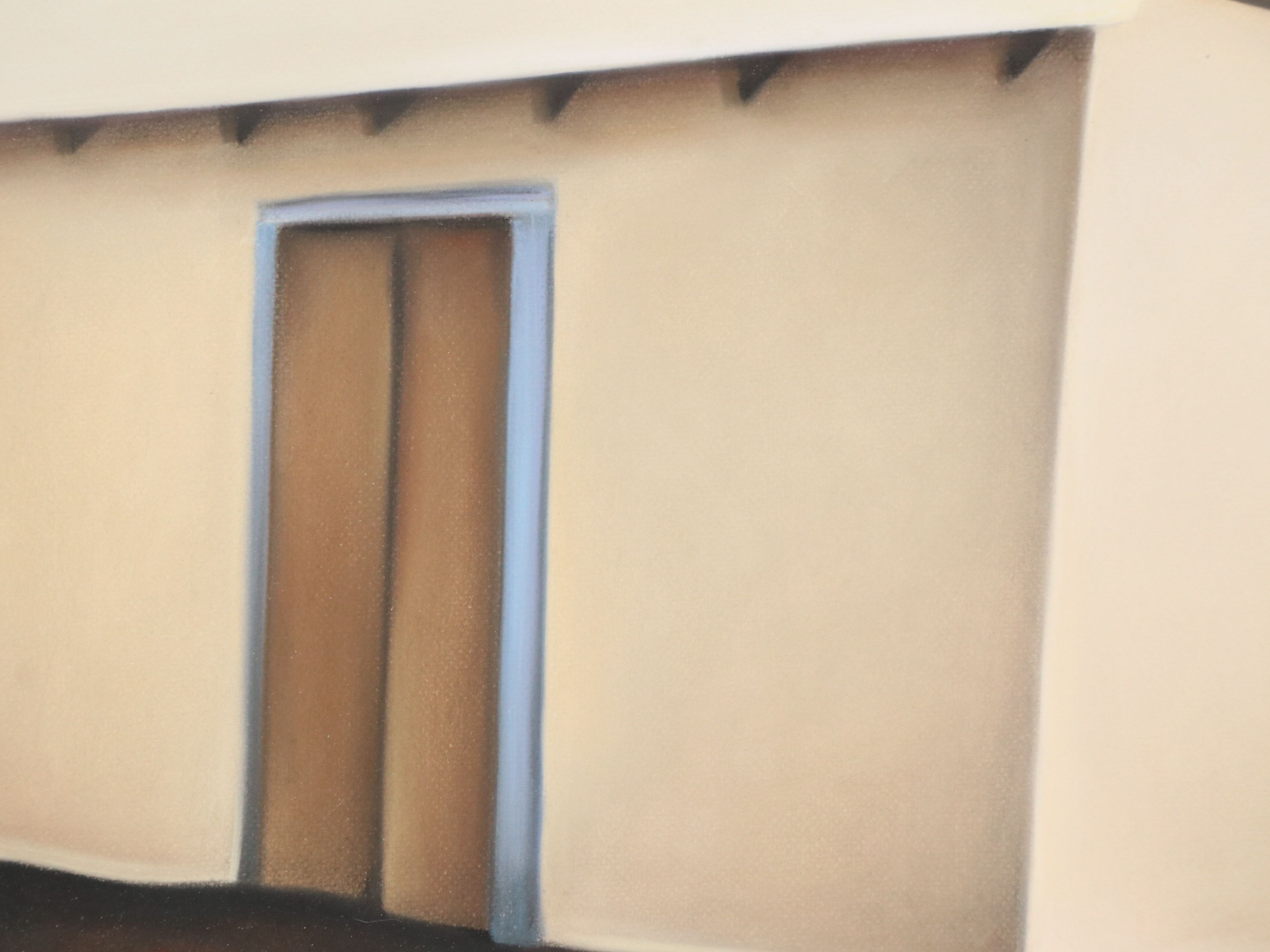 Margaret Nes Pastel Drawing "Blue Doorway II," 1985