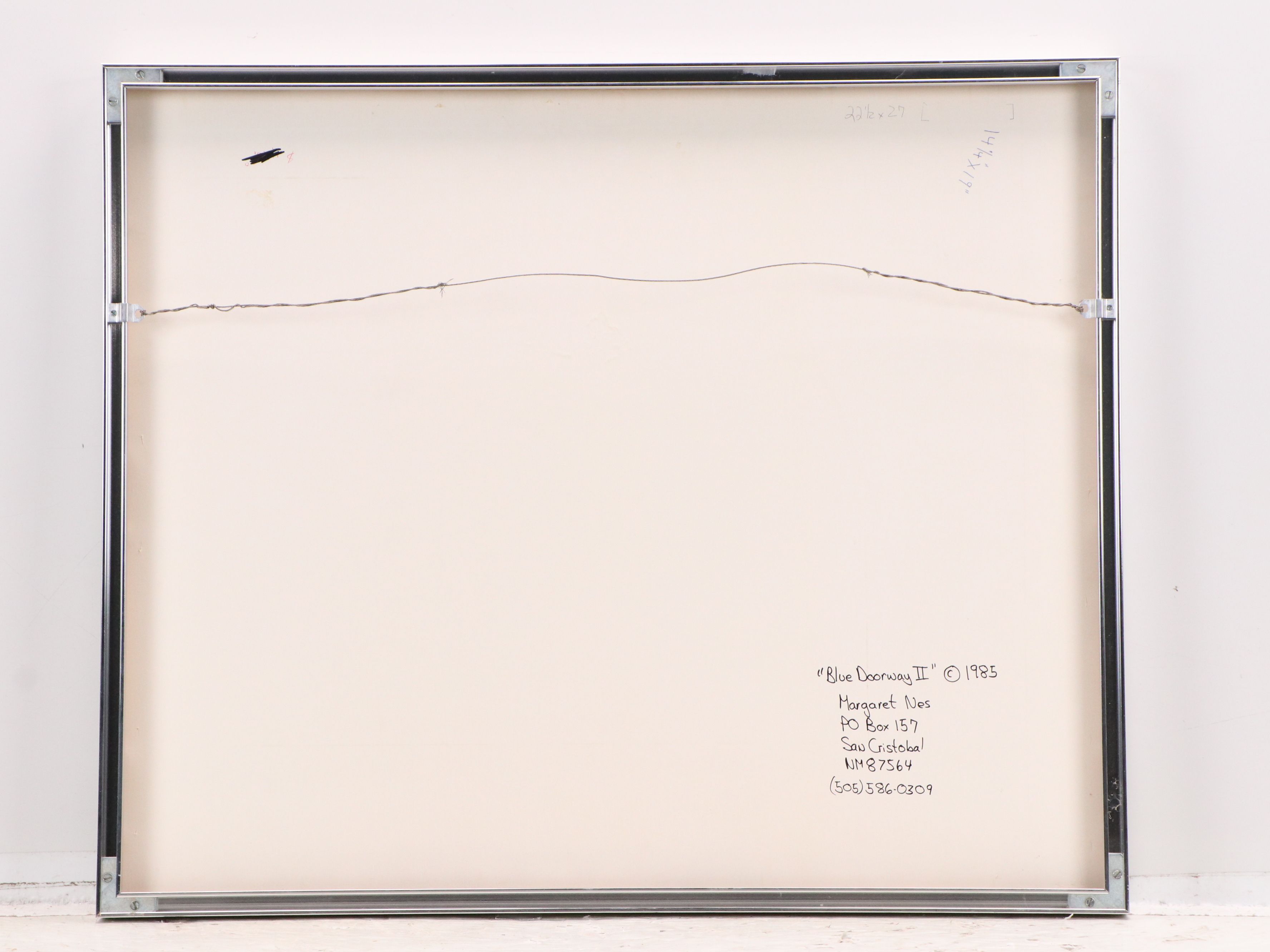 Margaret Nes Pastel Drawing "Blue Doorway II," 1985