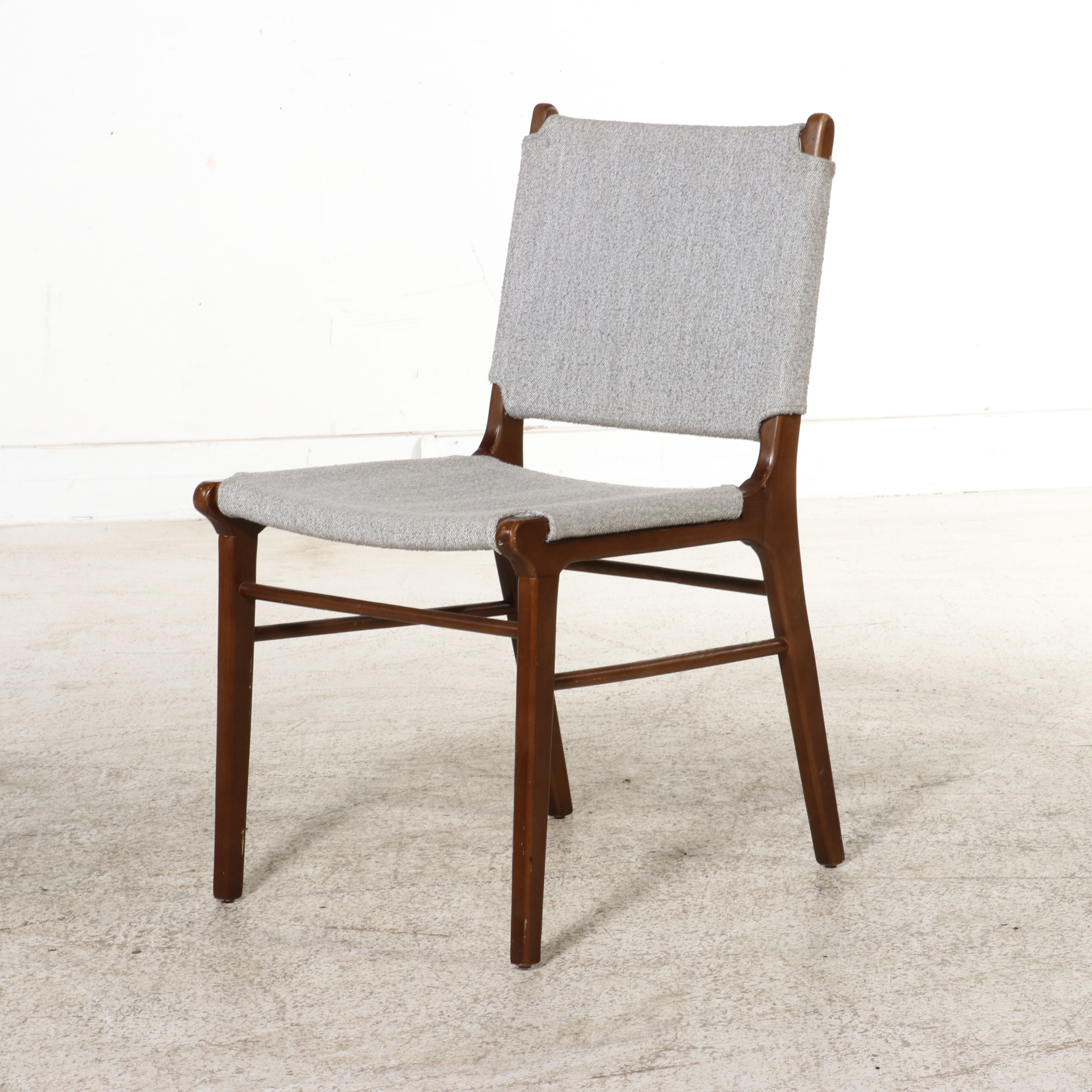 Set of Six Mid Century Modern Style Teak Dining Chairs