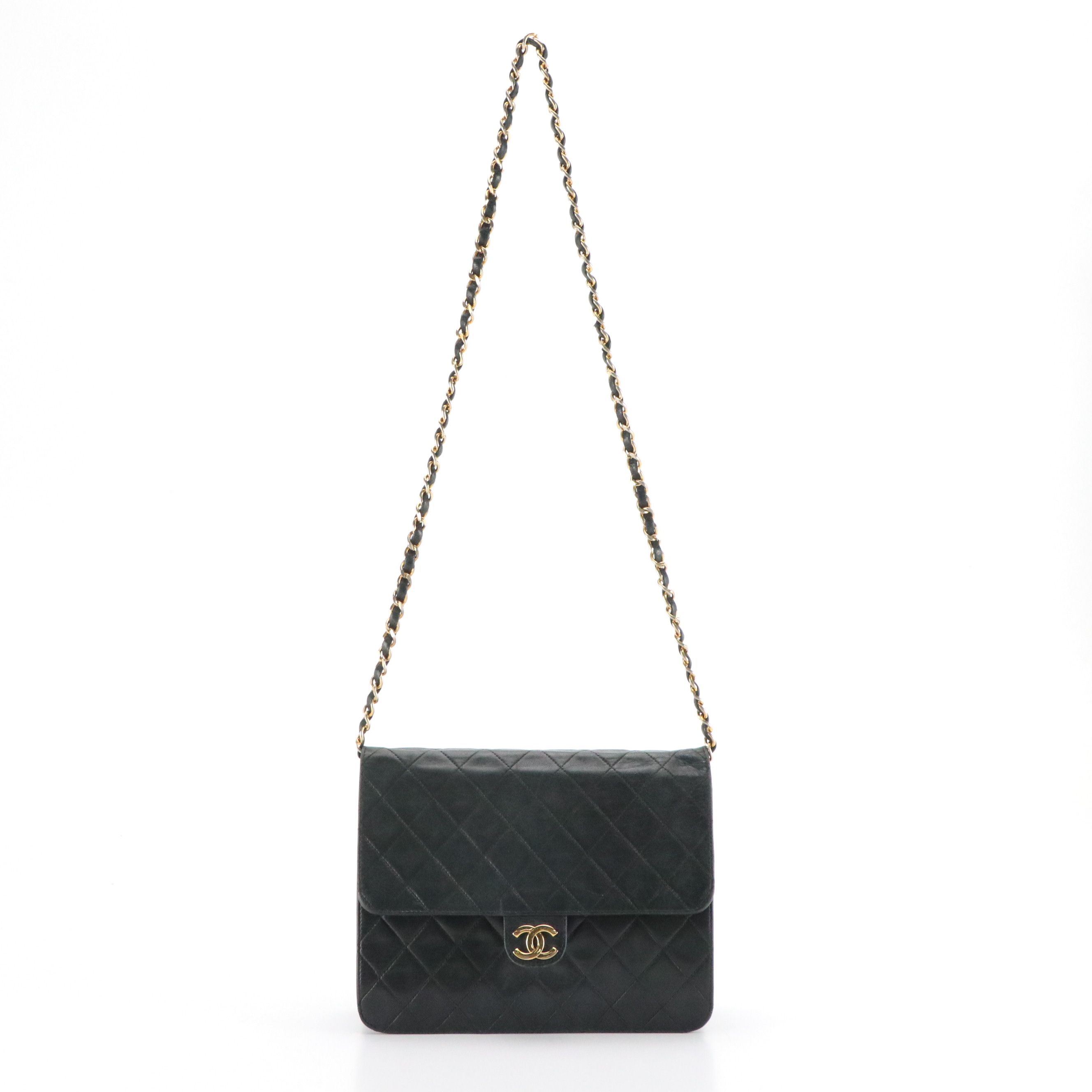 Chanel Classic Flap Chain Strap Bag in Quilted Lambskin Leather