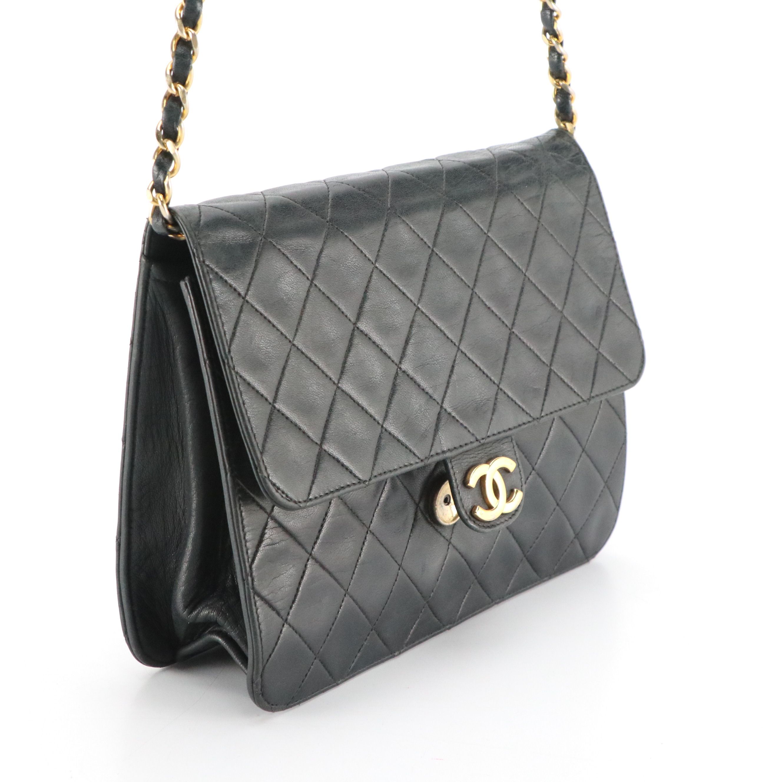 Chanel Classic Flap Chain Strap Bag in Quilted Lambskin Leather