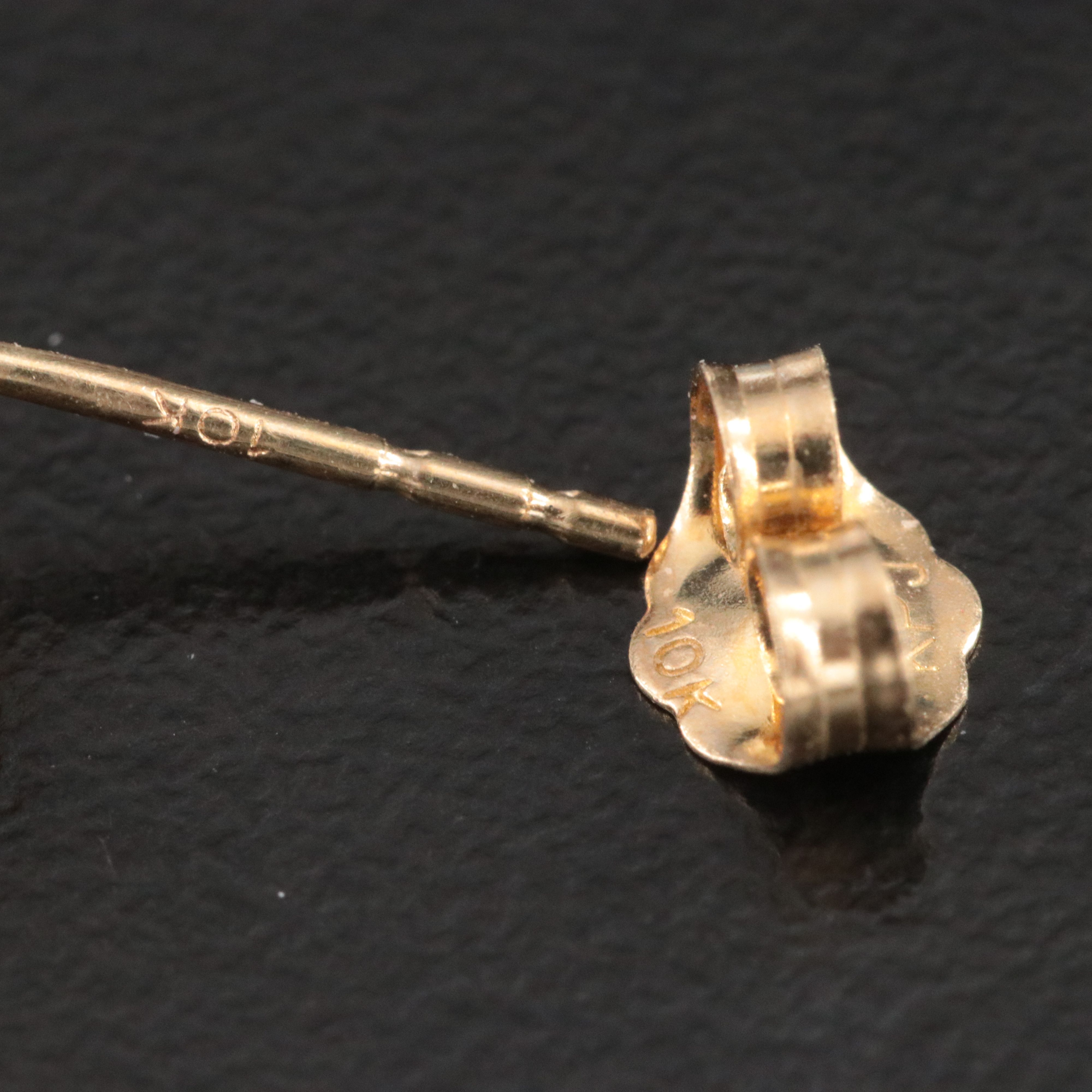 10K 0.20 CTW Diamond Oval Drop Earrings