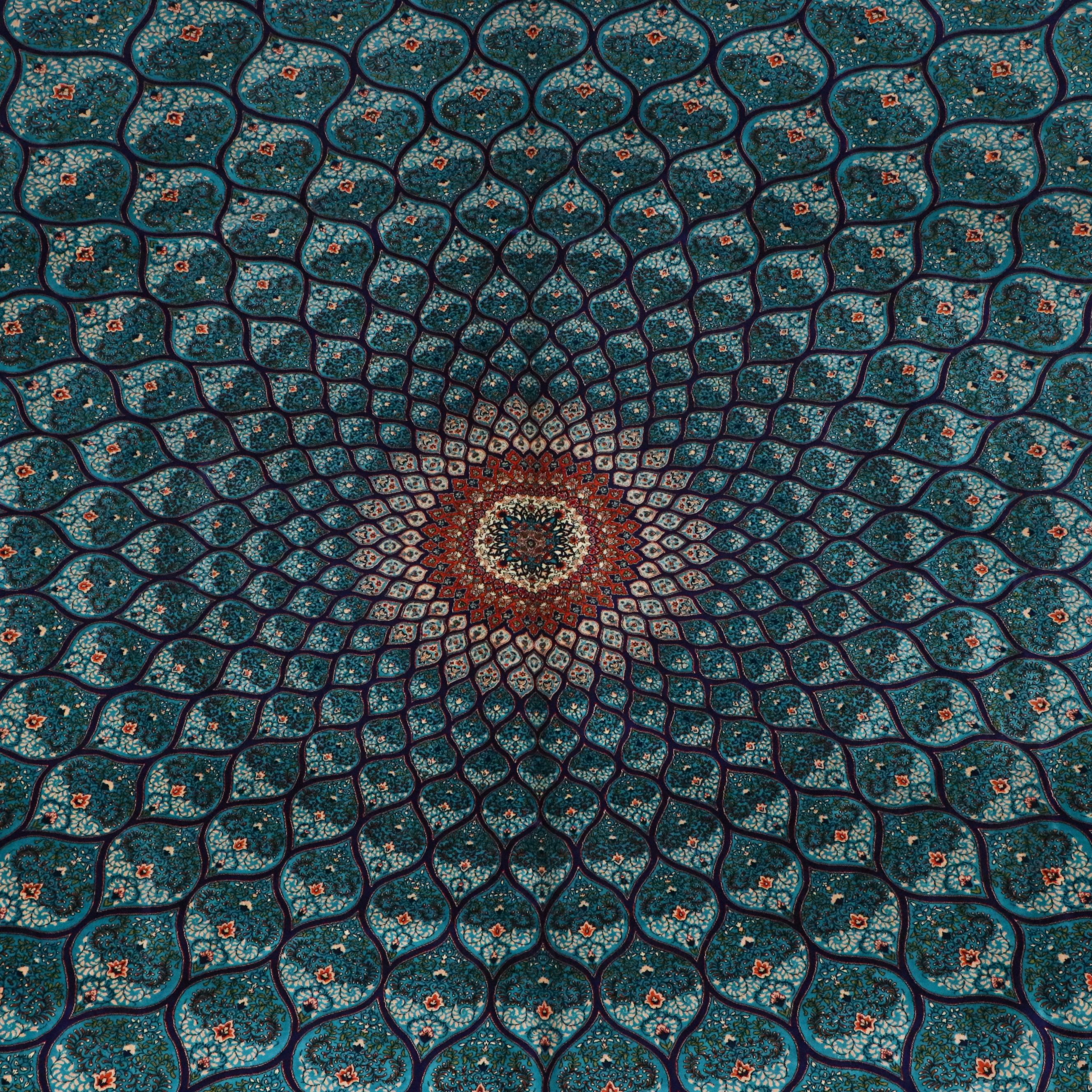 7'10 x 10'3 Machine Made Sino-Persian Qom Area Rug