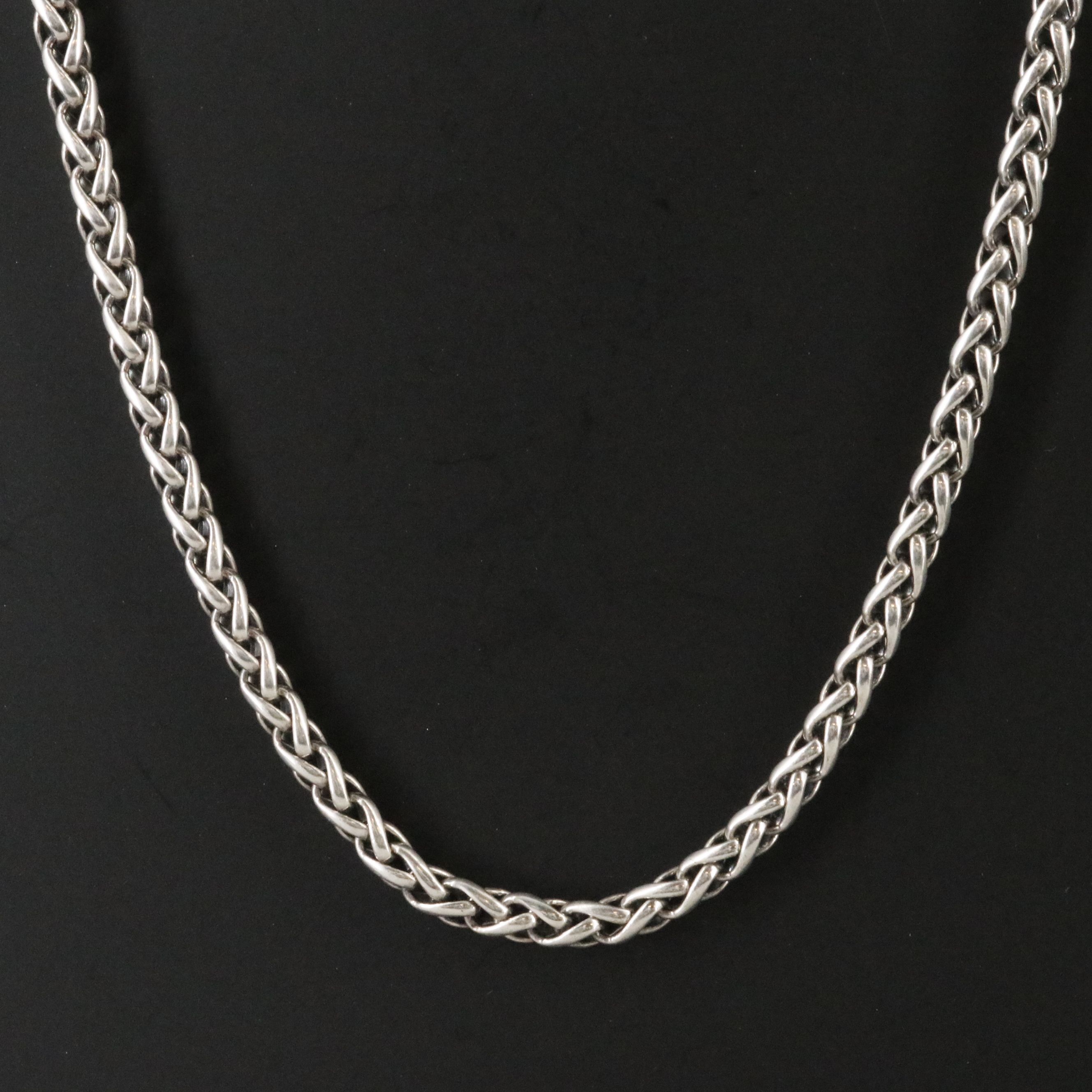 David Yurman Sterling Wheat Chain Necklace