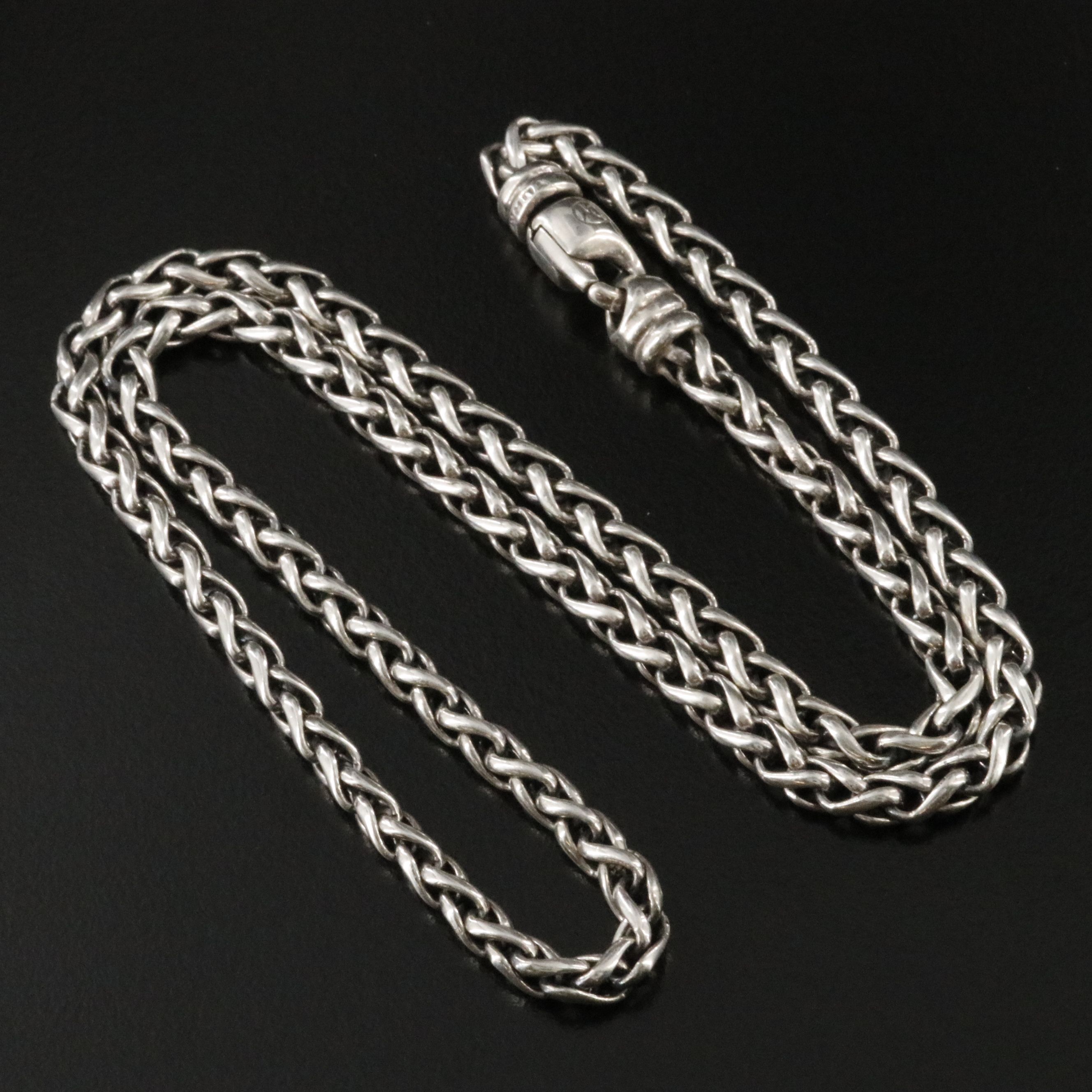 David Yurman Sterling Wheat Chain Necklace