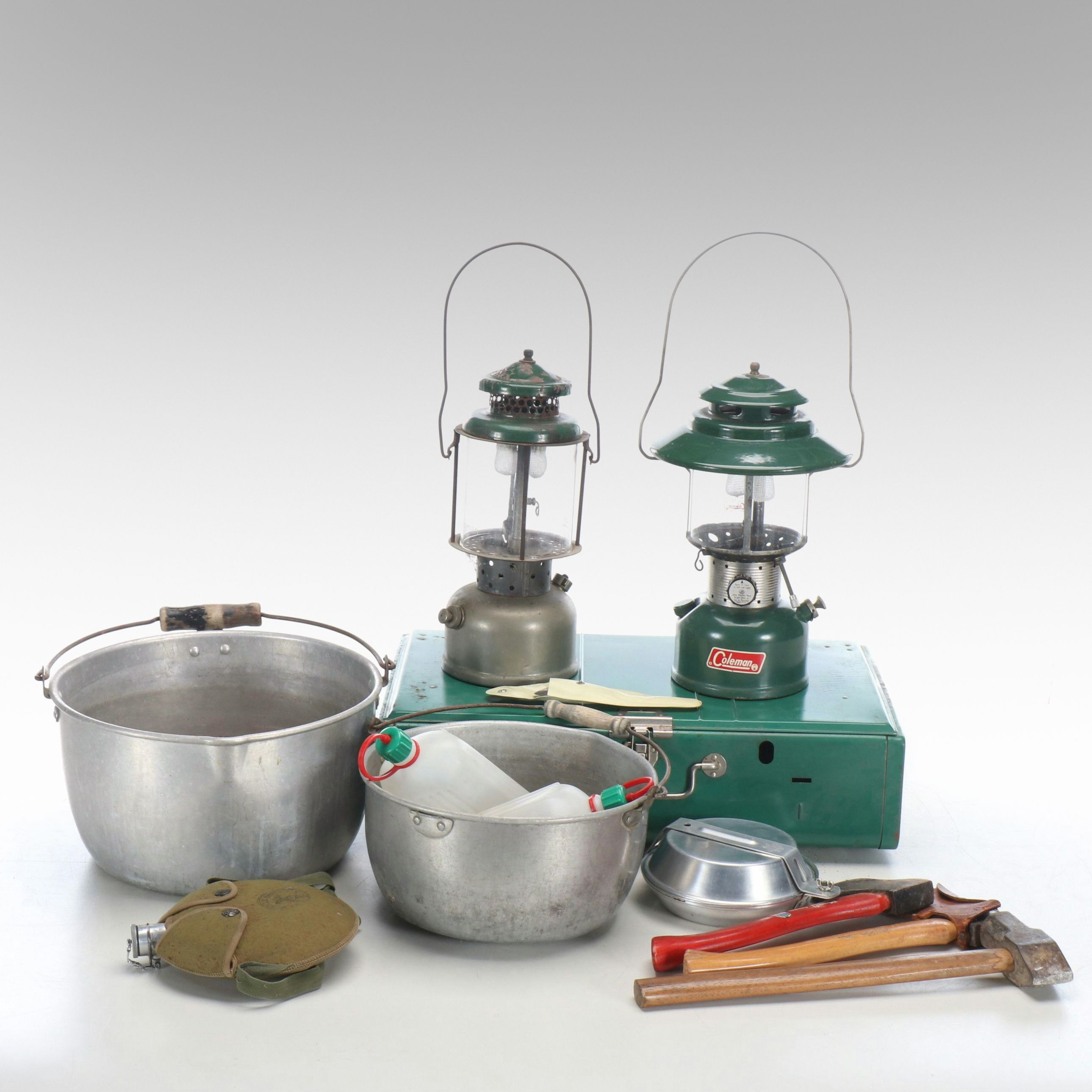 Coleman Portable Camping Grill with Pots, Lanterns and More