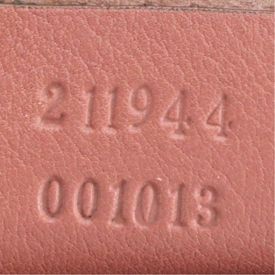 Gucci Sukey Handbag in GG Canvas and Blush Pink Calfskin Leather