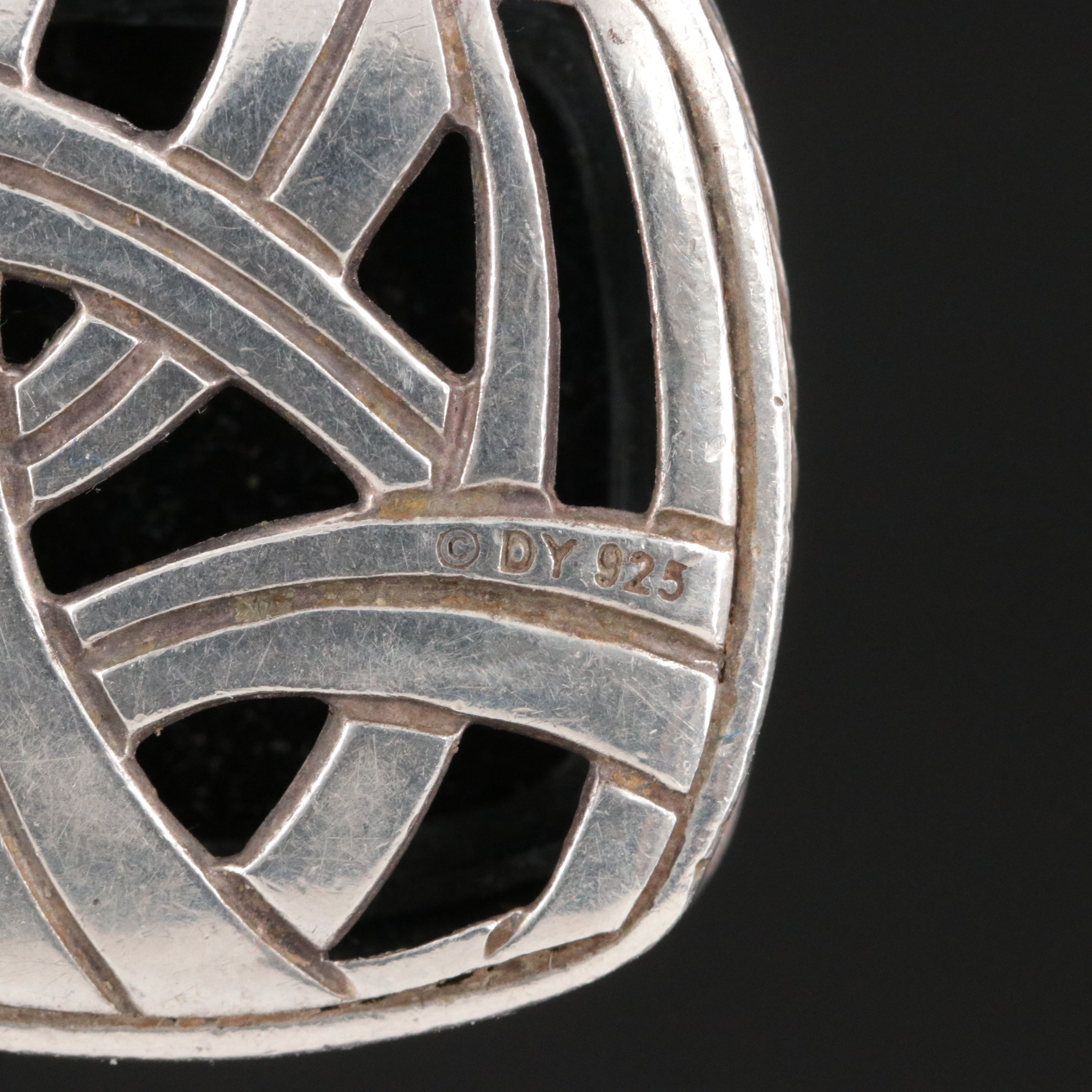 David Yurman Albion Sterling and Black Onyx Enhancer Pendant