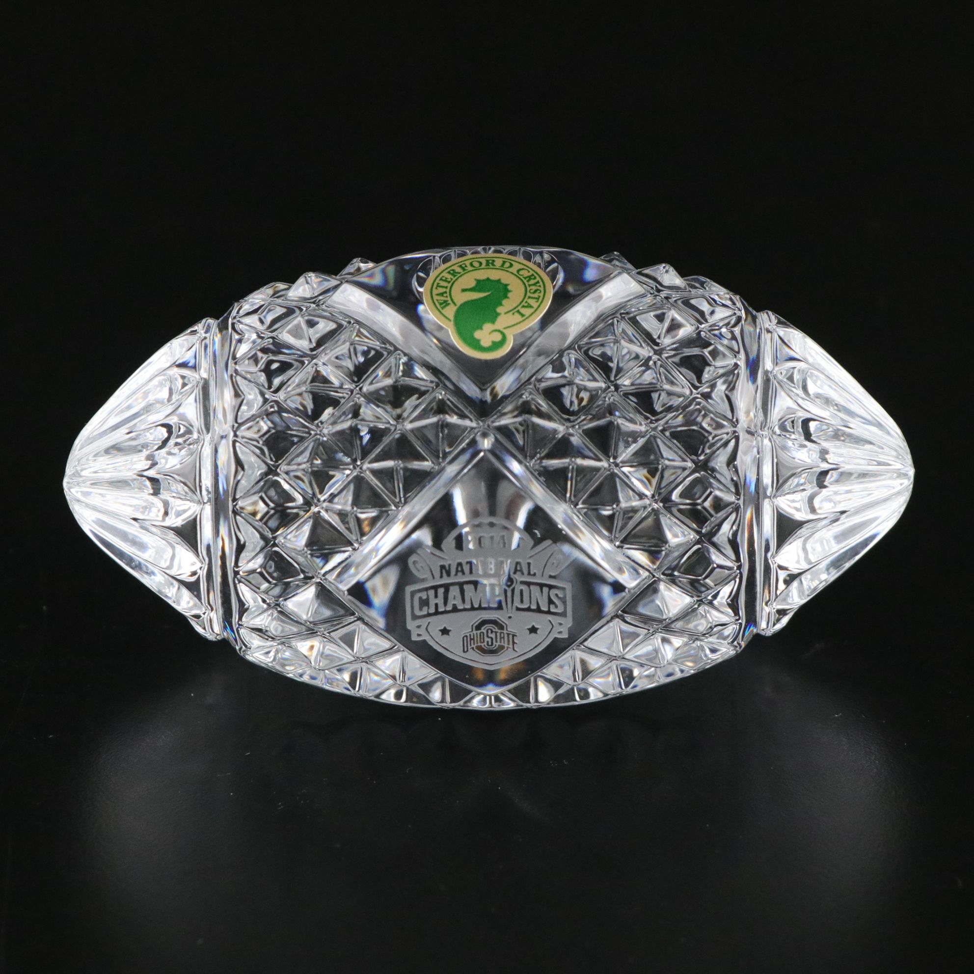 Waterford Crystal Ohio State 2014 National Championship Football Paperweight