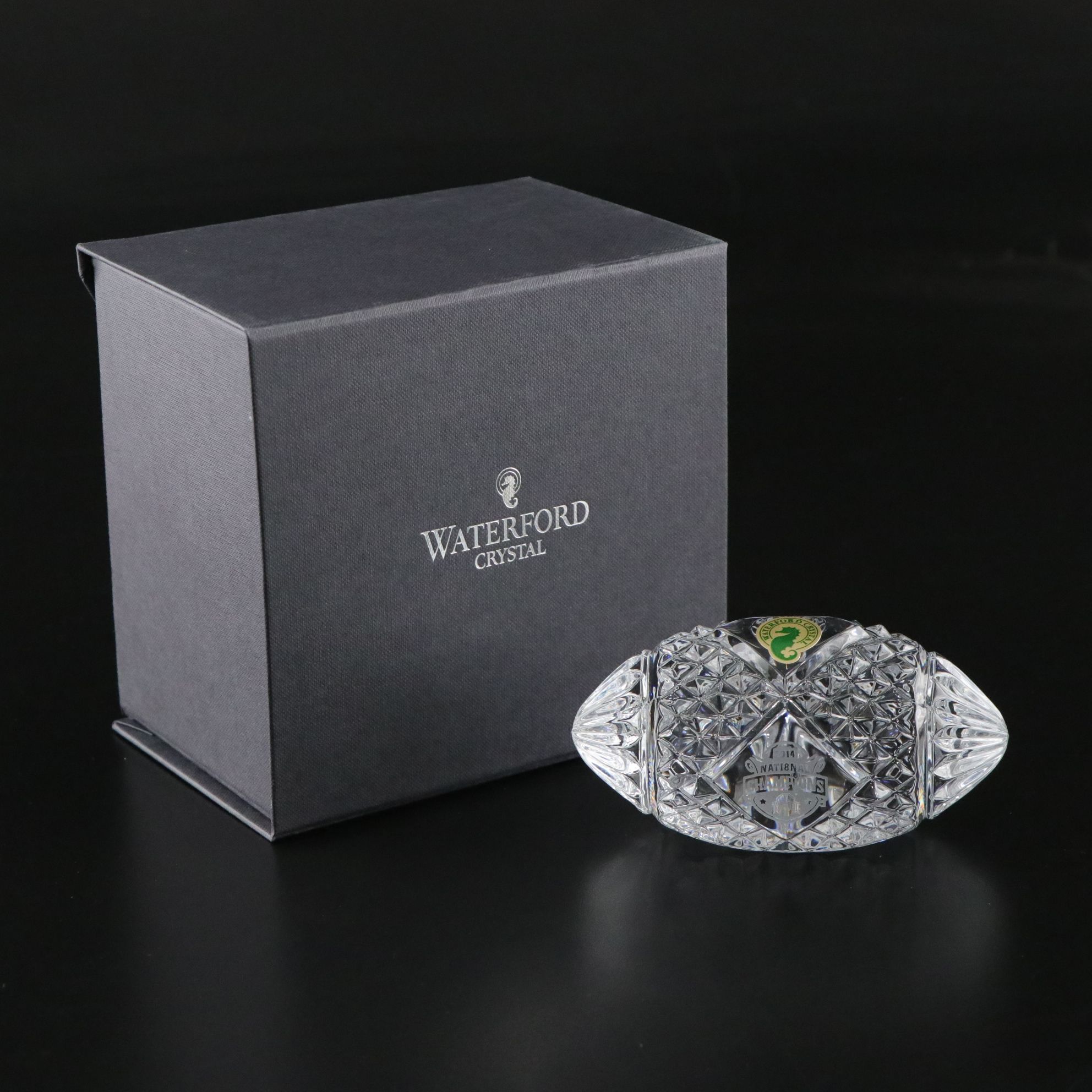 Waterford Crystal Ohio State 2014 National Championship Football Paperweight