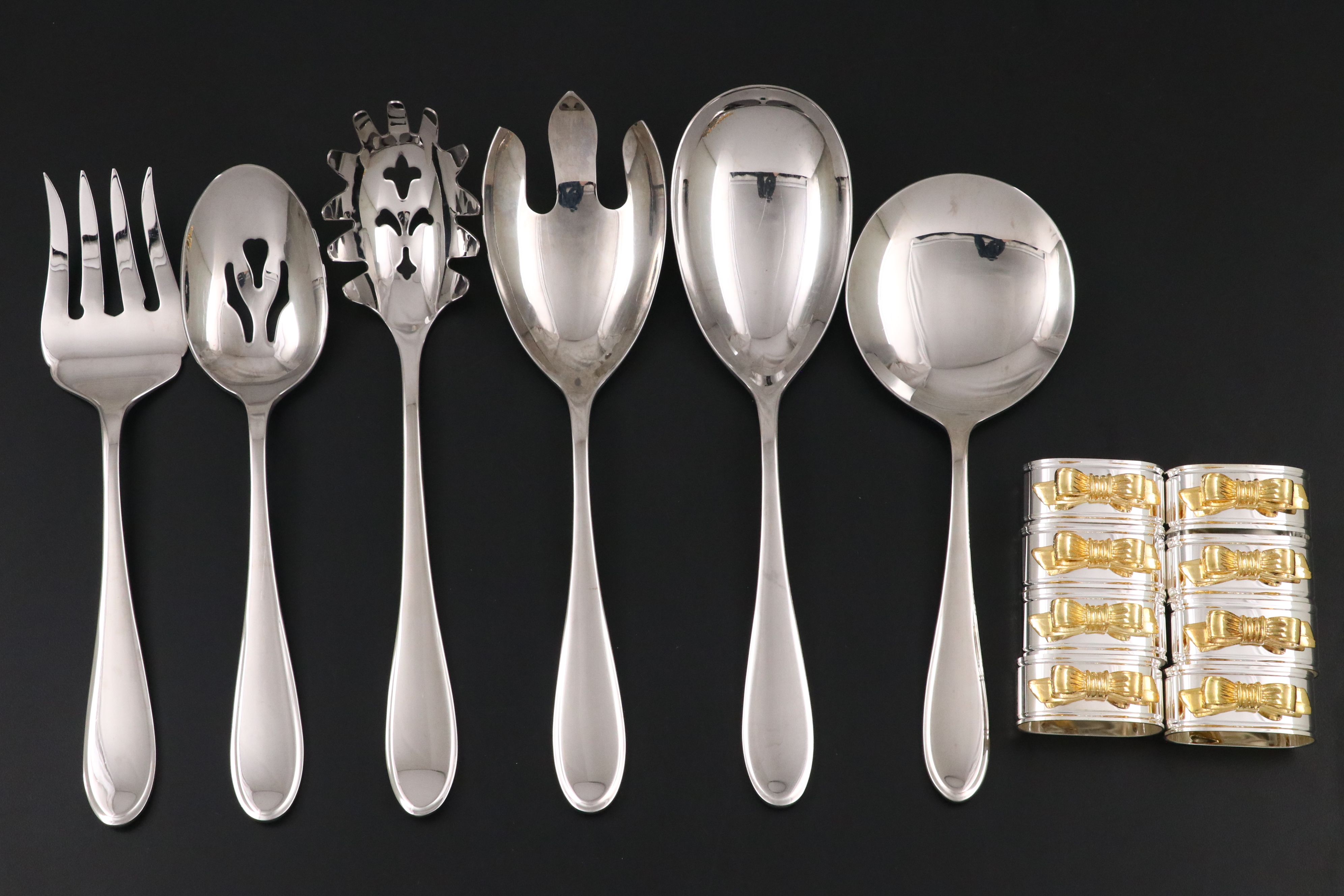 Wm. Rogers Silver Plate Creamer and Sugar Set with More Serveware