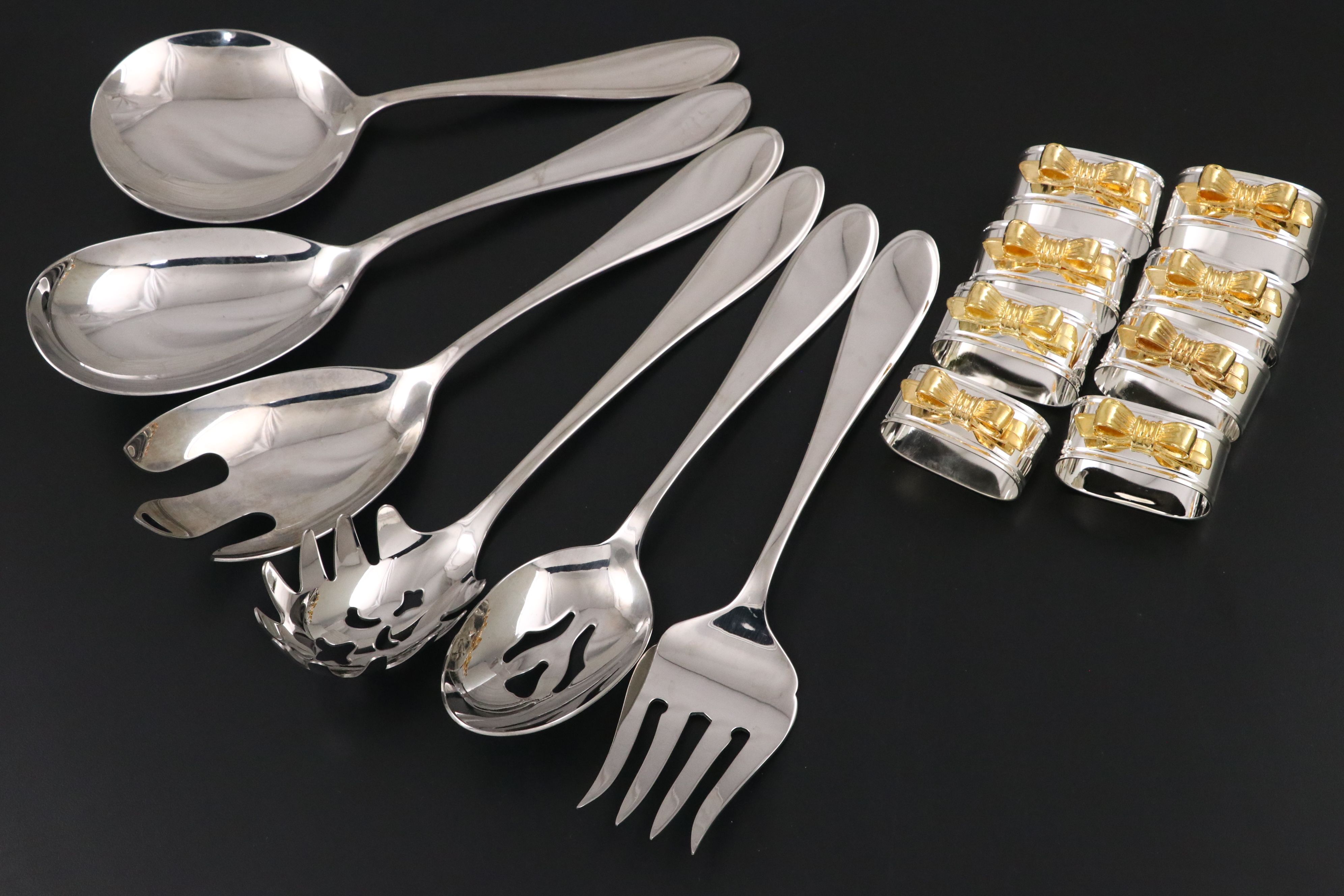 Wm. Rogers Silver Plate Creamer and Sugar Set with More Serveware