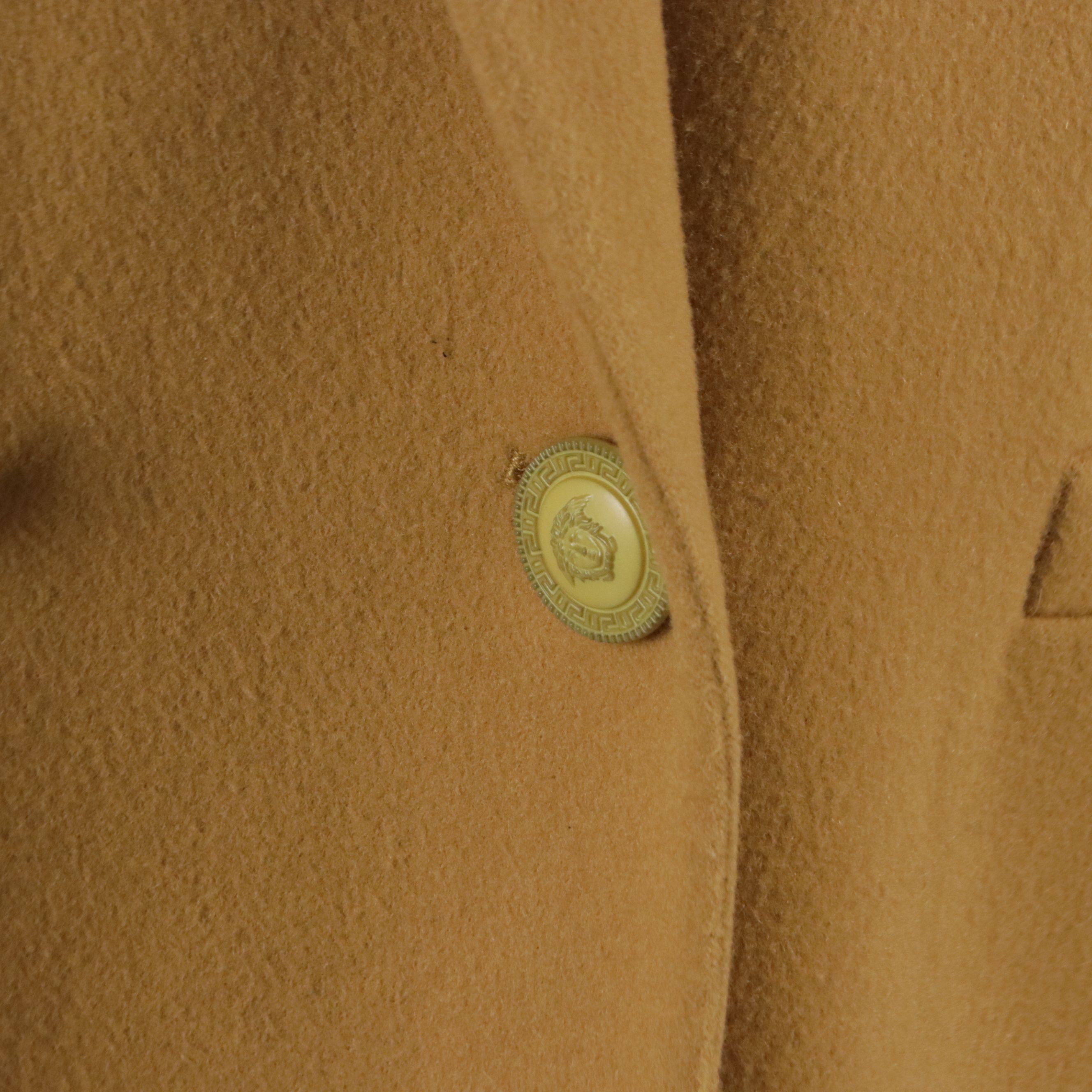 Gianni Versace Wool Double-Breasted Blazer with Medusa Head Buttons
