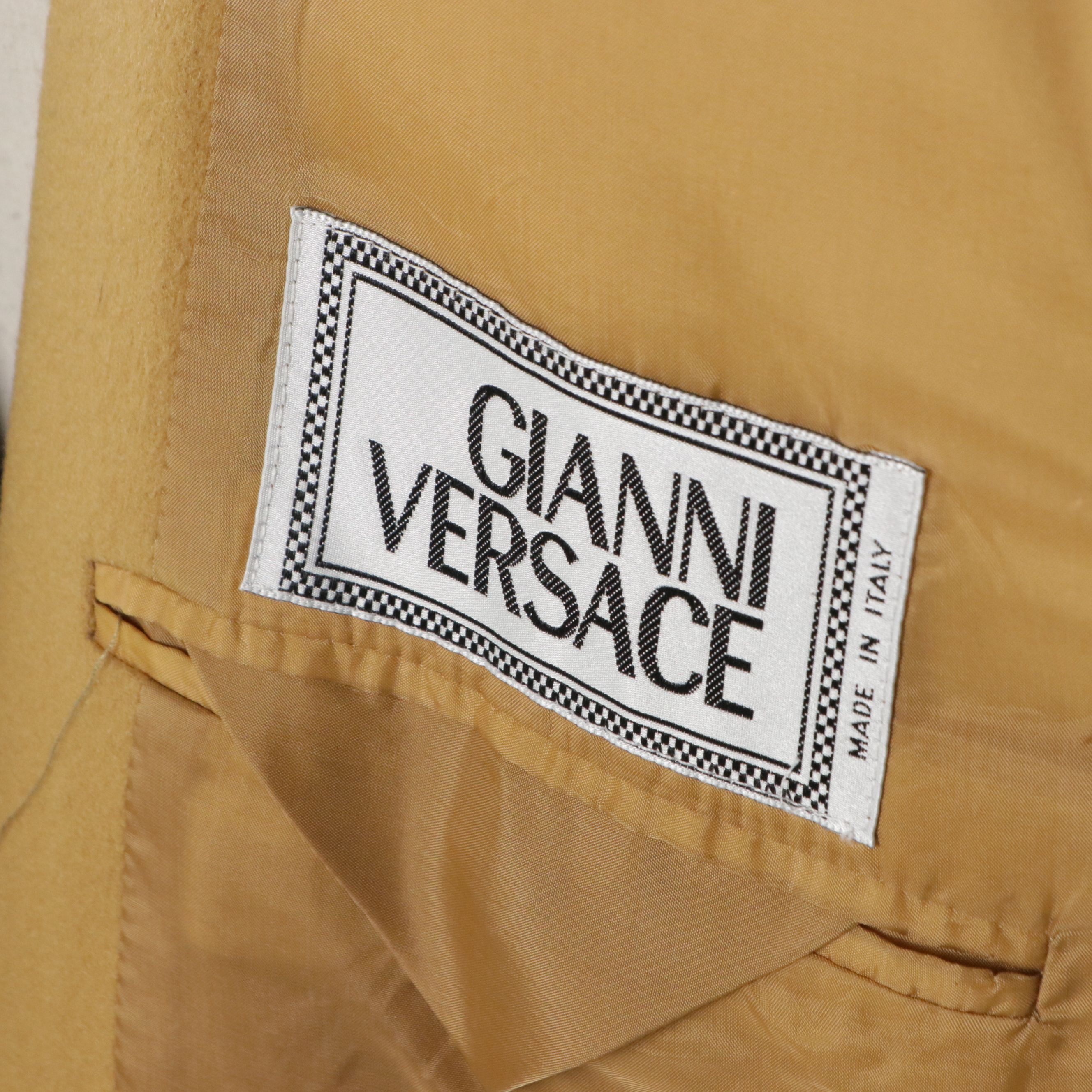 Gianni Versace Wool Double-Breasted Blazer with Medusa Head Buttons