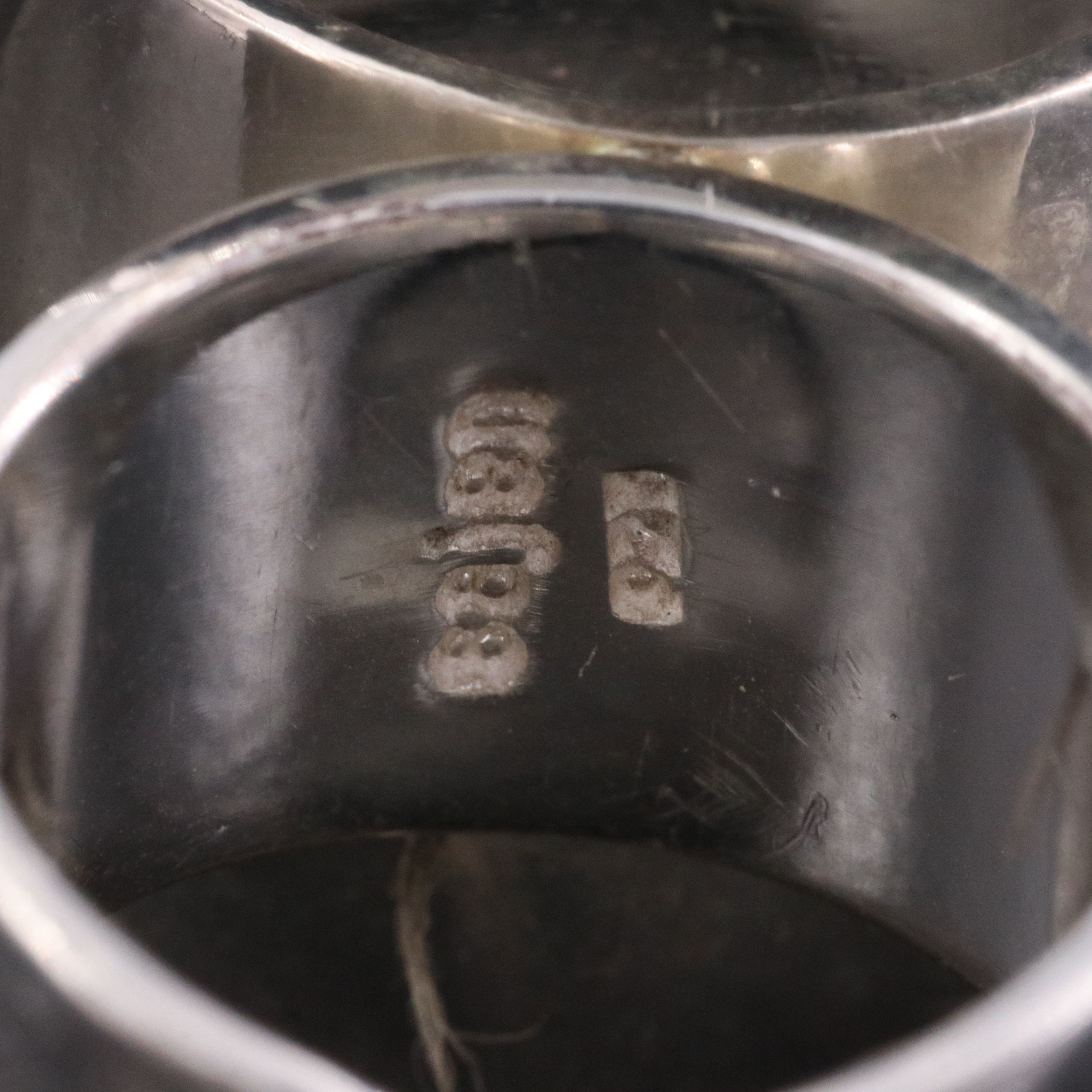 Sajen Sterling Obsidian and Garnet Goddess Ring