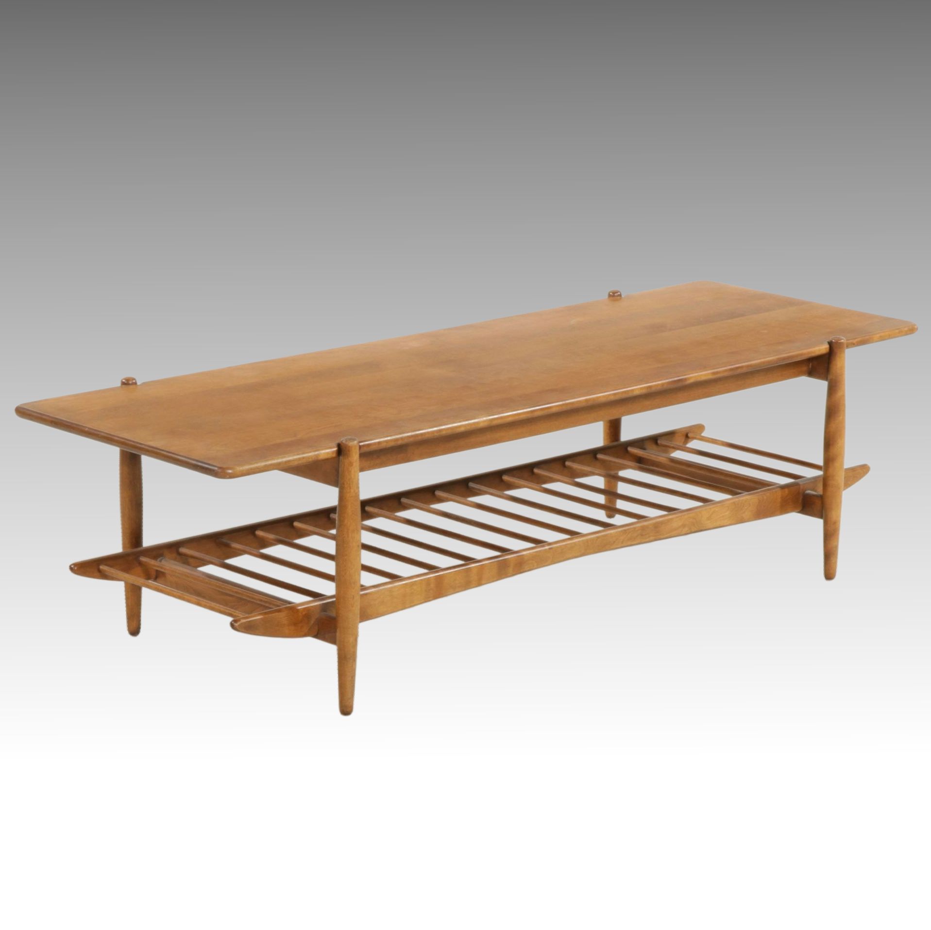 Conant Ball Mid Century Modern Hardwood Coffee Table