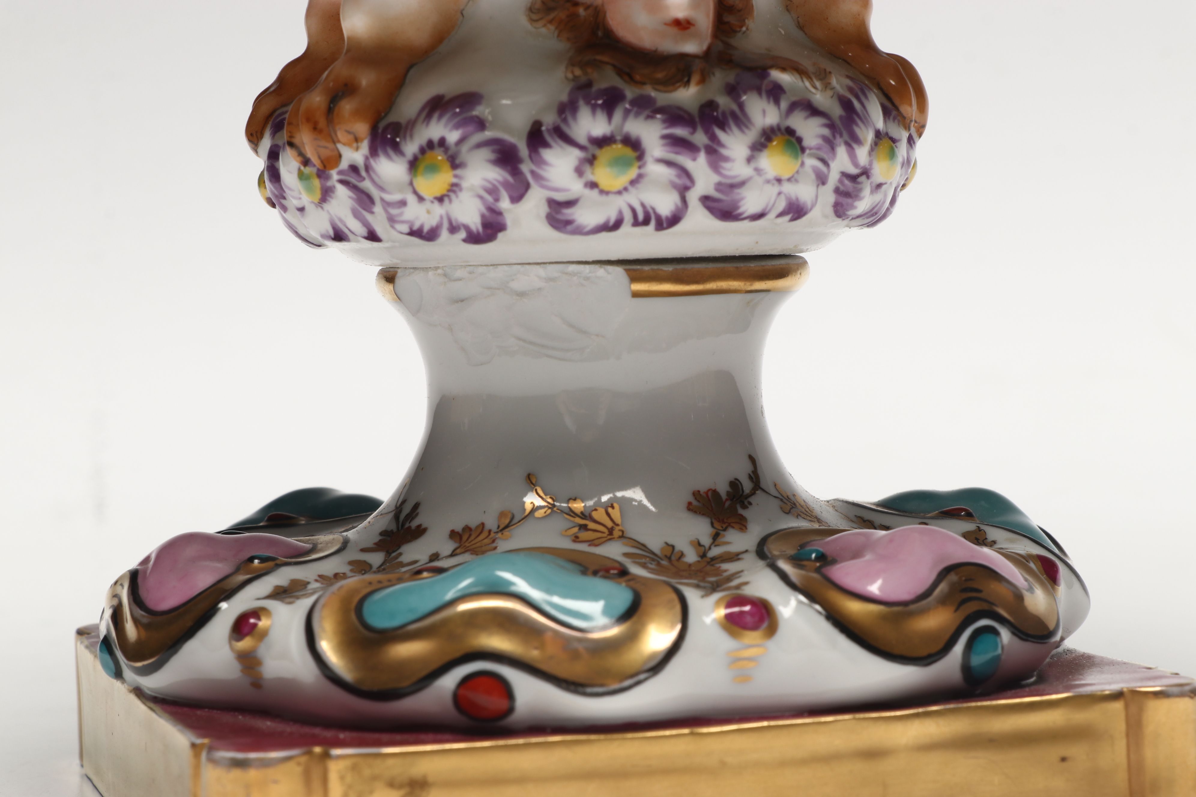 Neoclassical Style Capodimonte Figural Porcelain Ewer