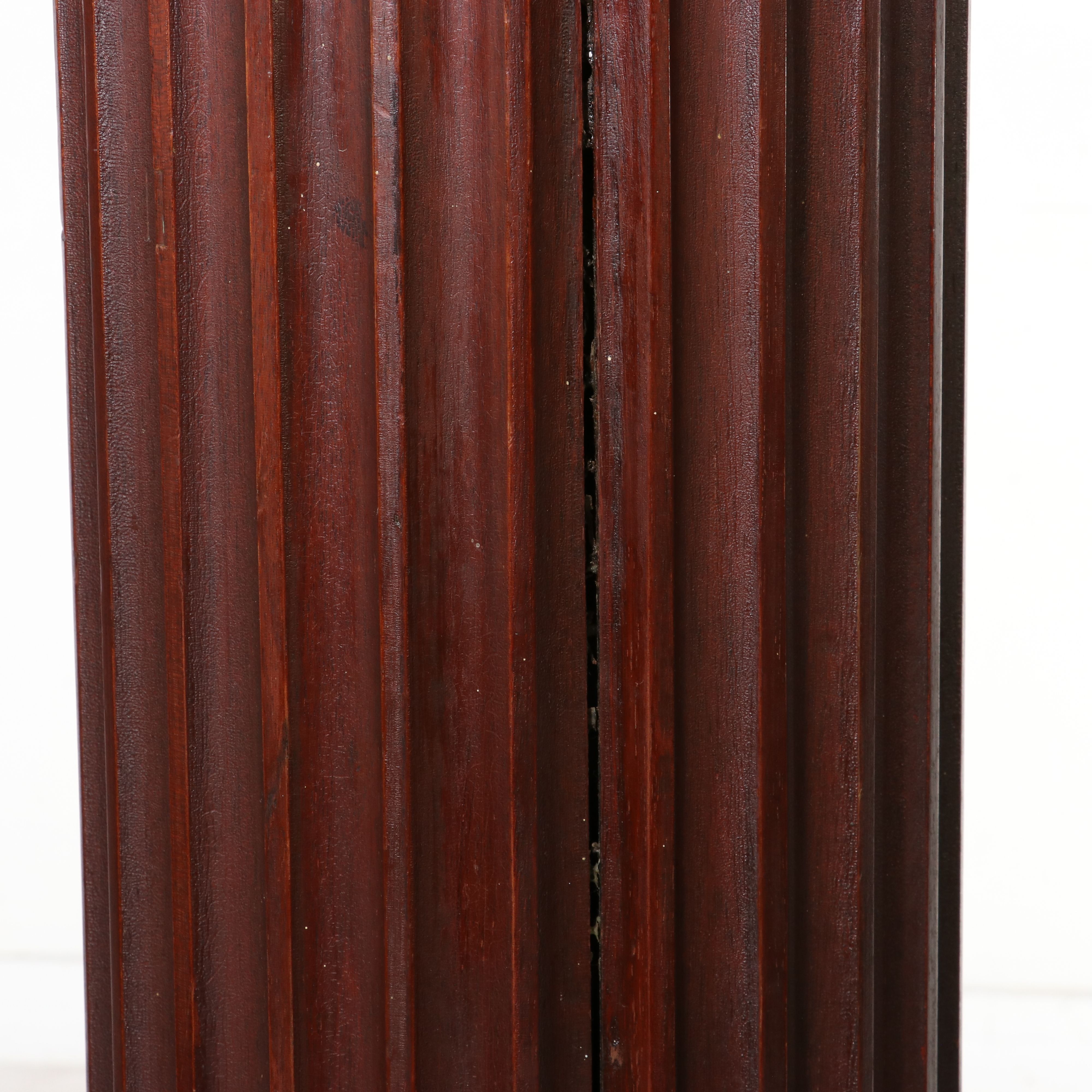 Pair of Wooden Neoclassical Doric Style Fluted Architectural Columns, 20th C.