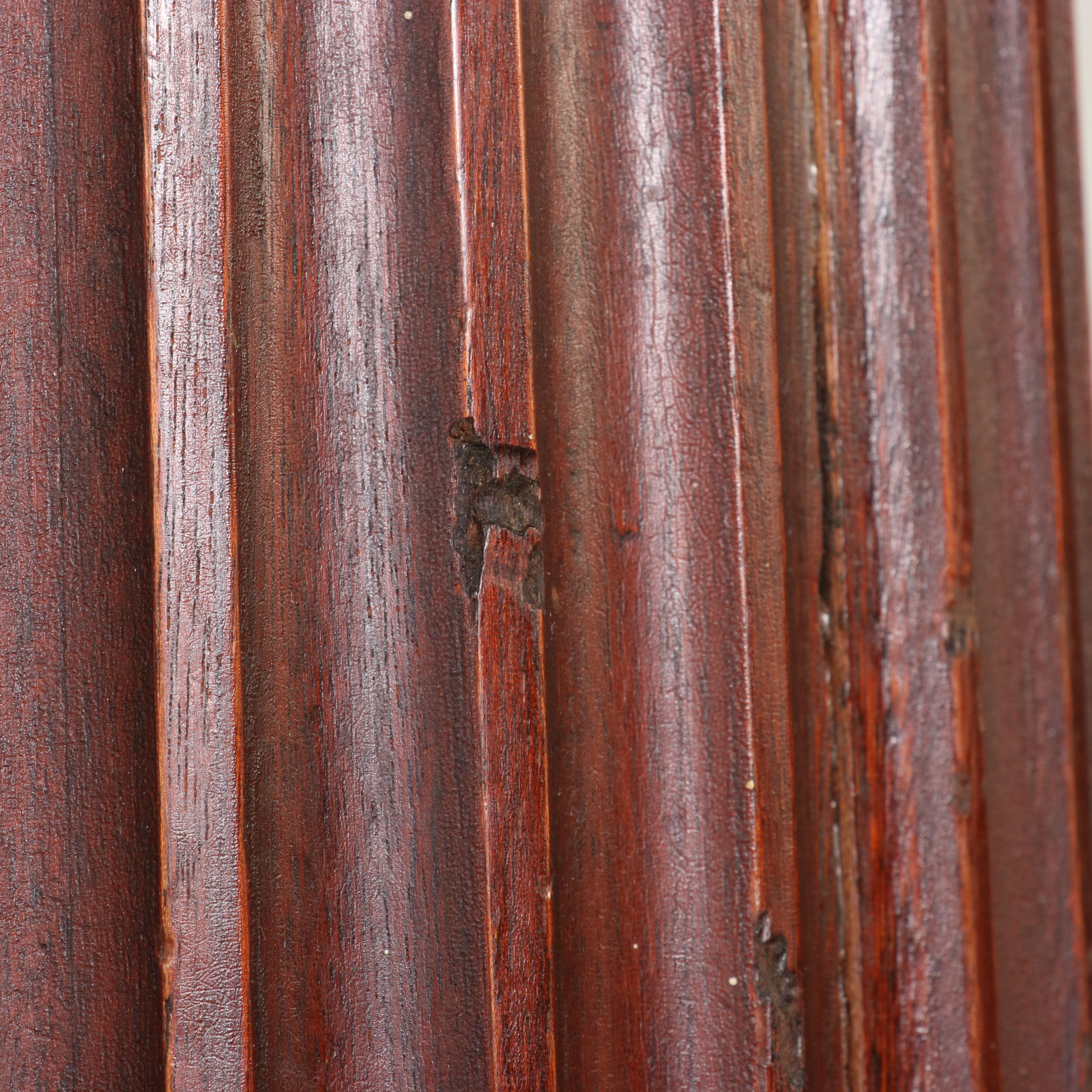 Pair of Wooden Neoclassical Doric Style Fluted Architectural Columns, 20th C.