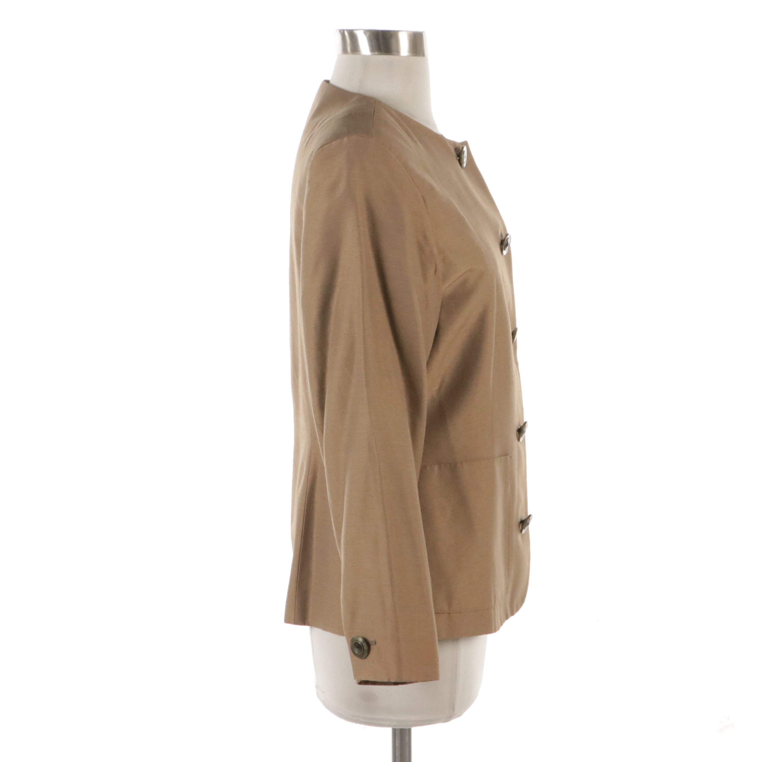 Yves Saint Laurent Vintage Collarless Button-Front Jacket