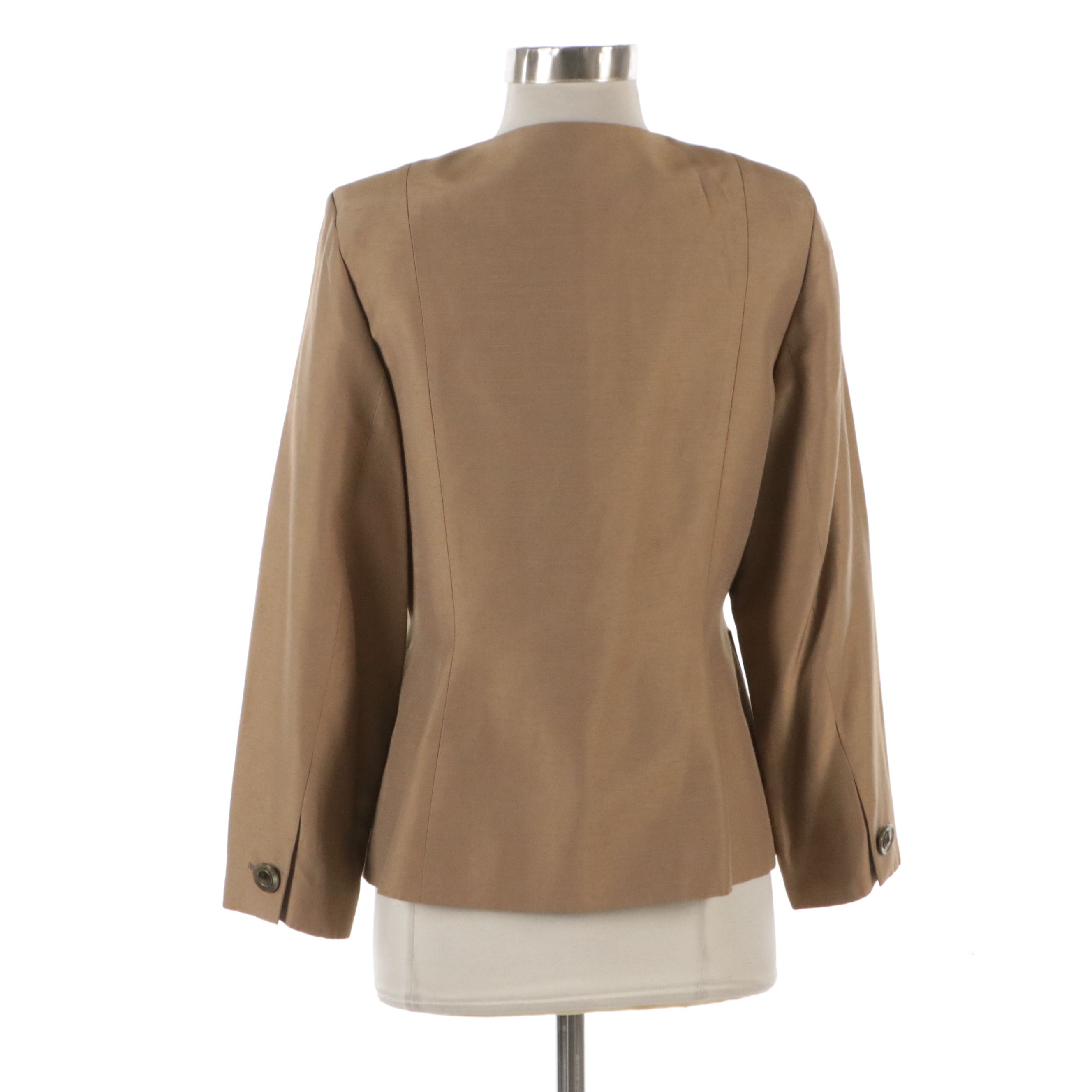 Yves Saint Laurent Vintage Collarless Button-Front Jacket