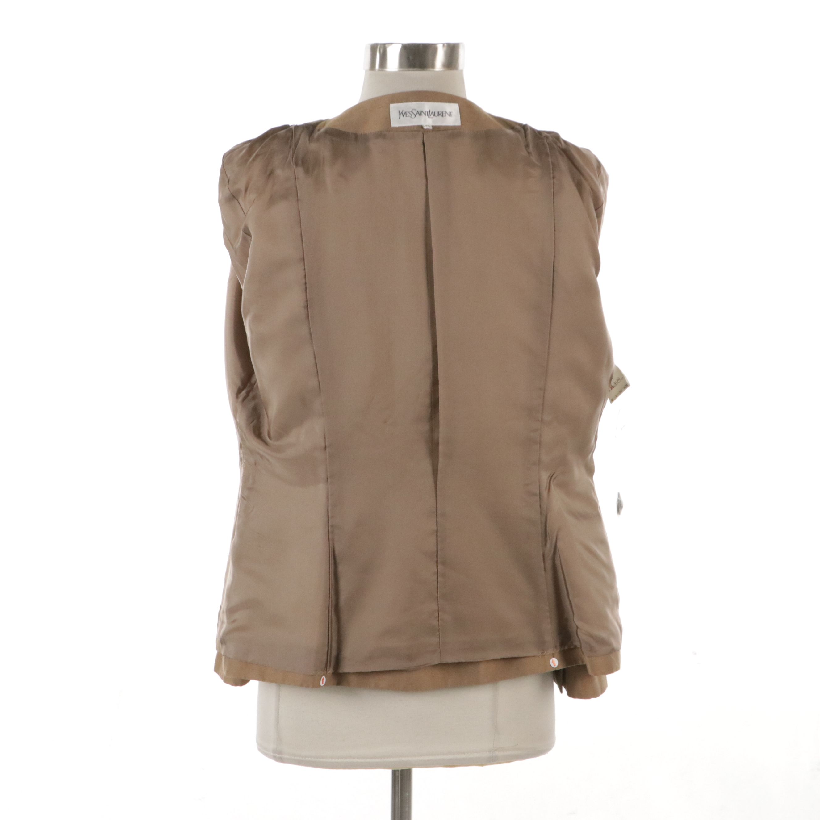 Yves Saint Laurent Vintage Collarless Button-Front Jacket