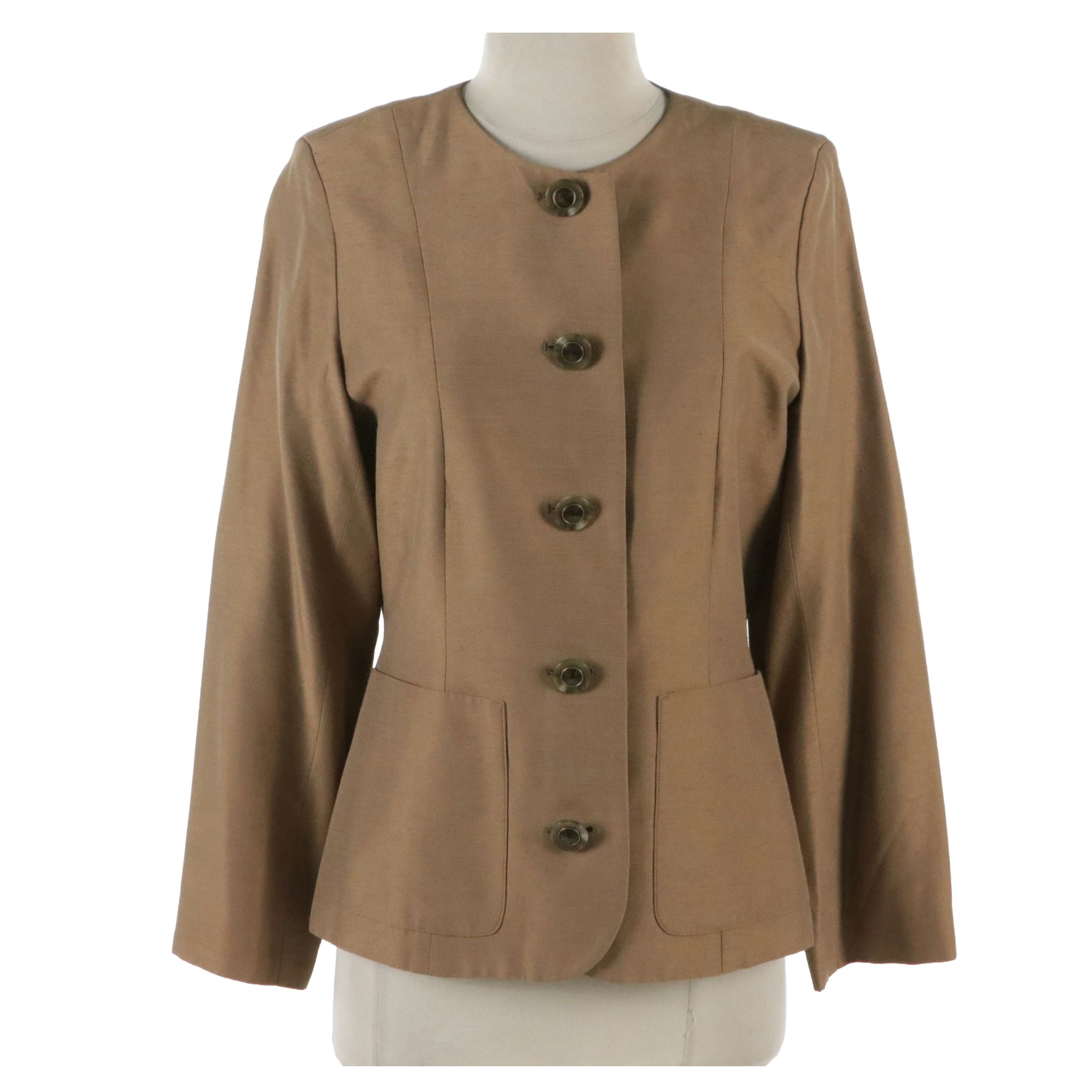 Yves Saint Laurent Vintage Collarless Button-Front Jacket