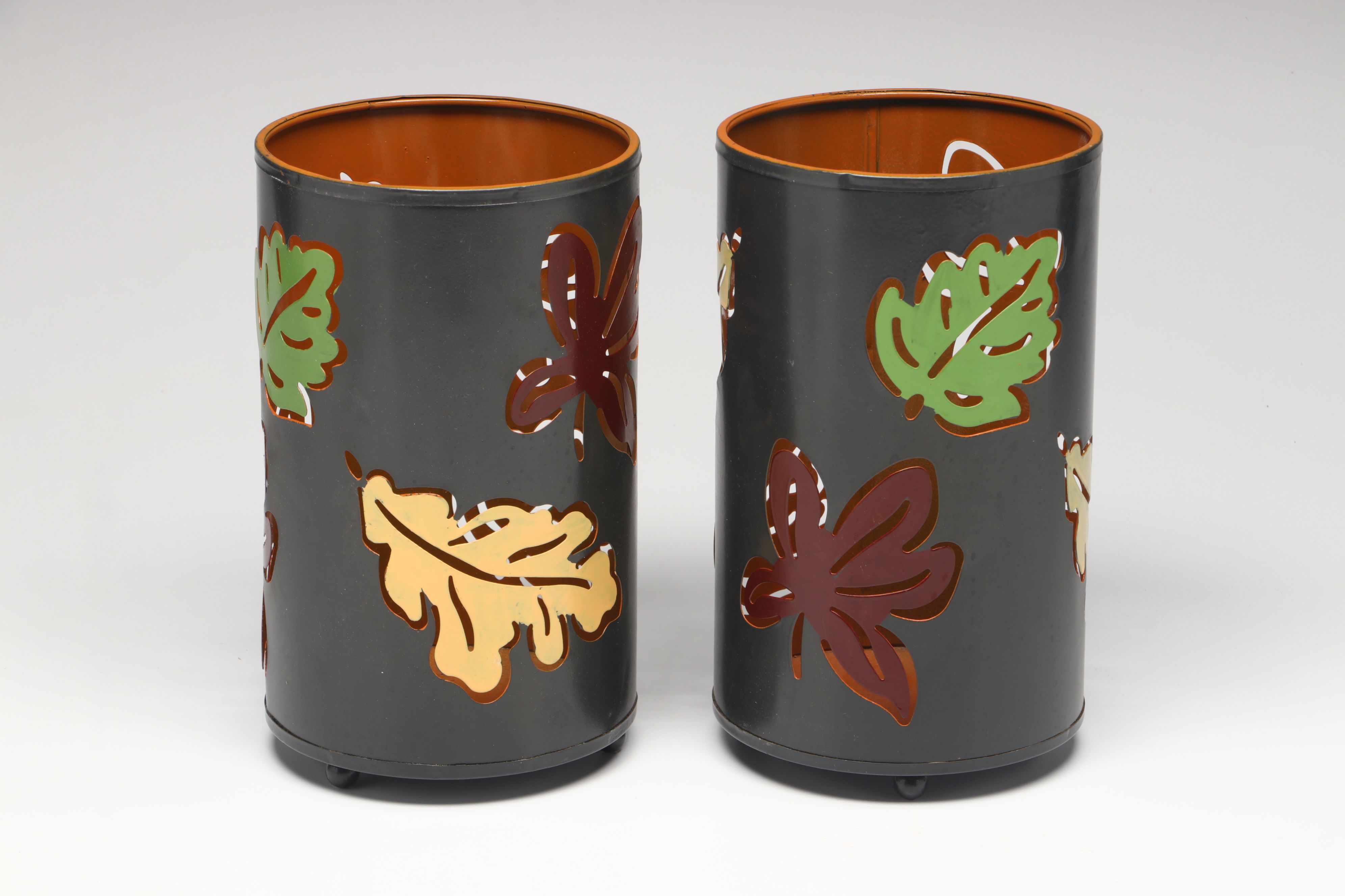 Buie Pottery Stoneware Stem Goblets with Autumnal Table Linens and Accessories