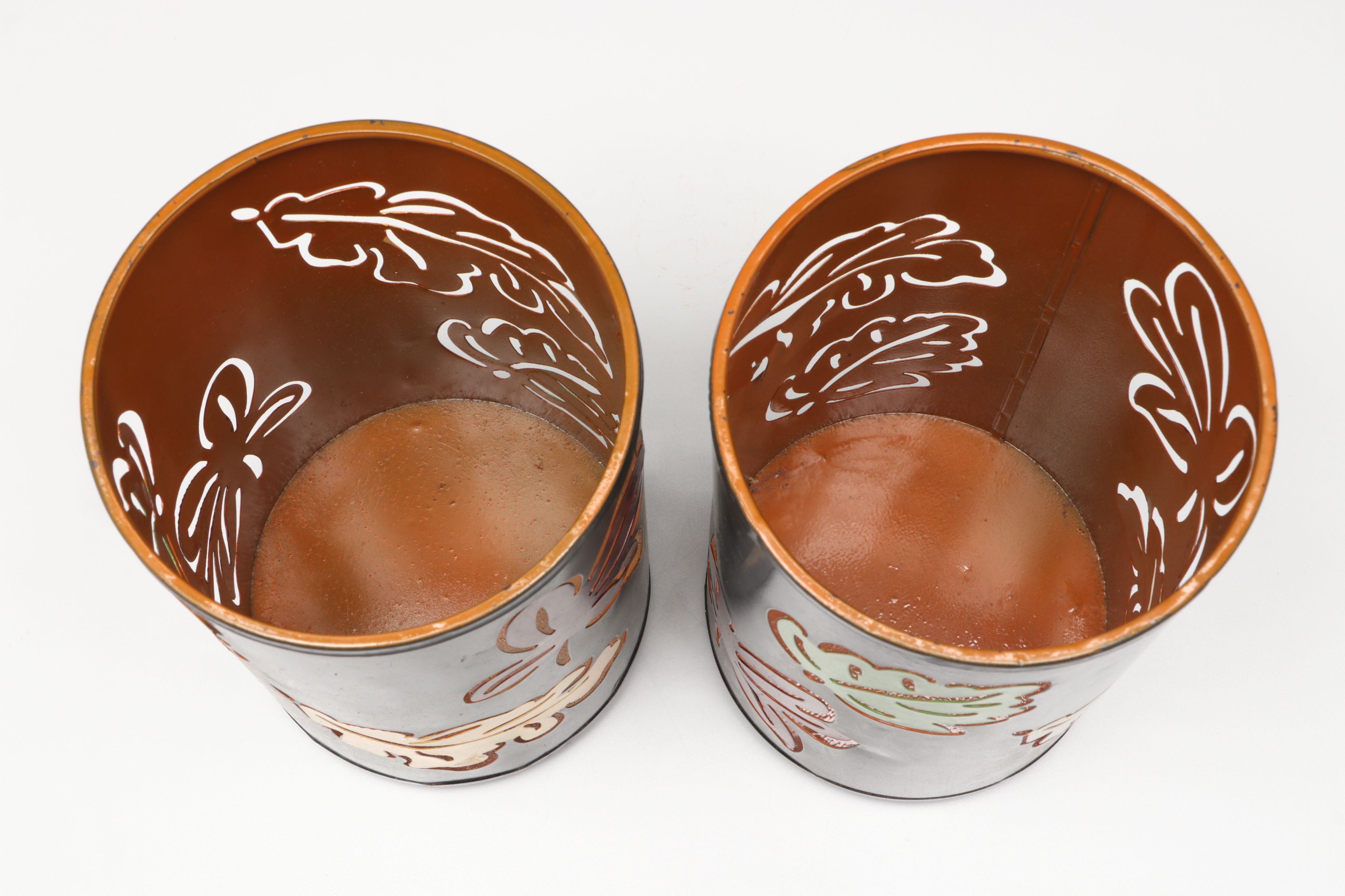 Buie Pottery Stoneware Stem Goblets with Autumnal Table Linens and Accessories