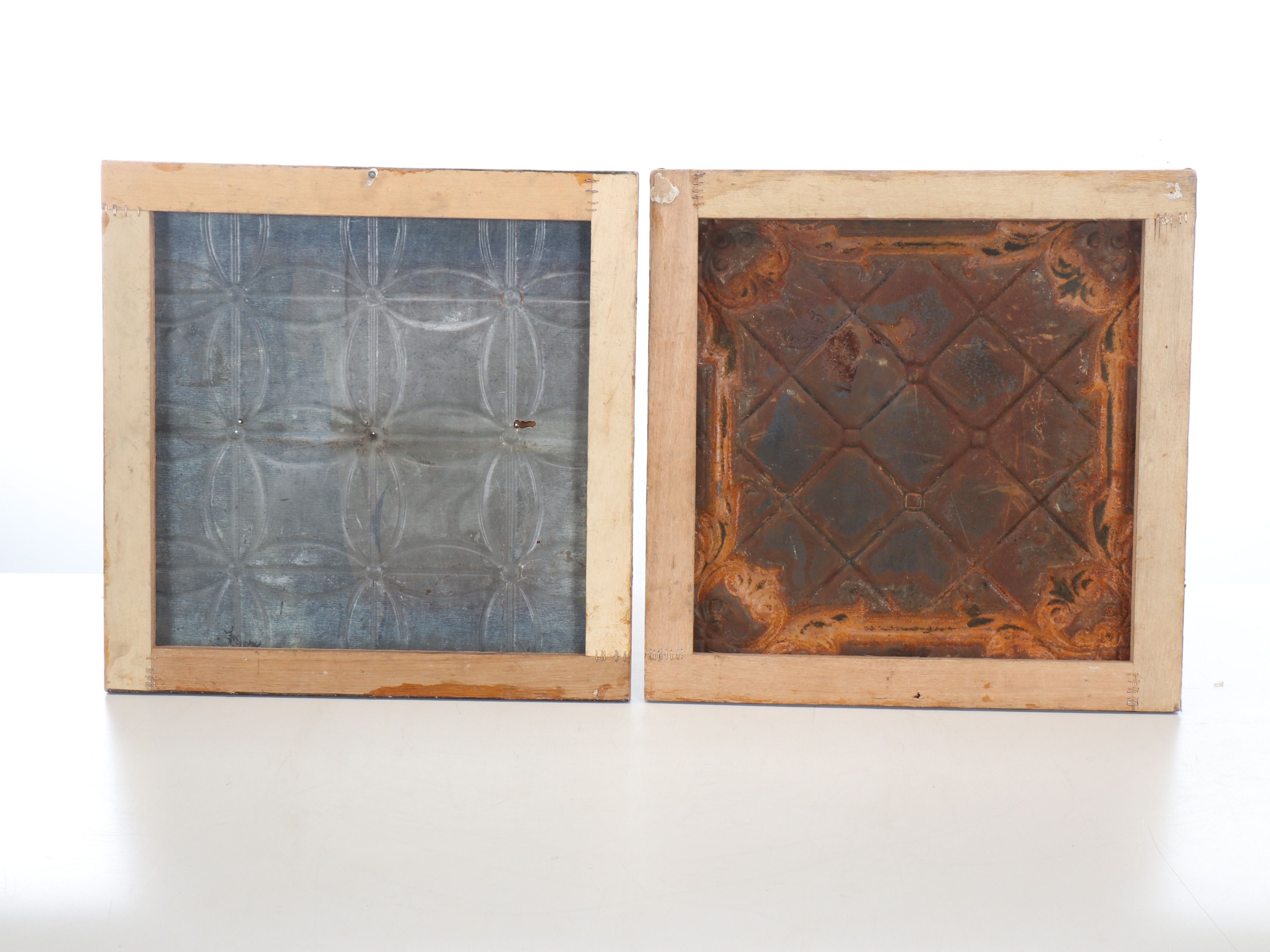 Filigree Motif Metal Tile and Floral Motif Metal Tile