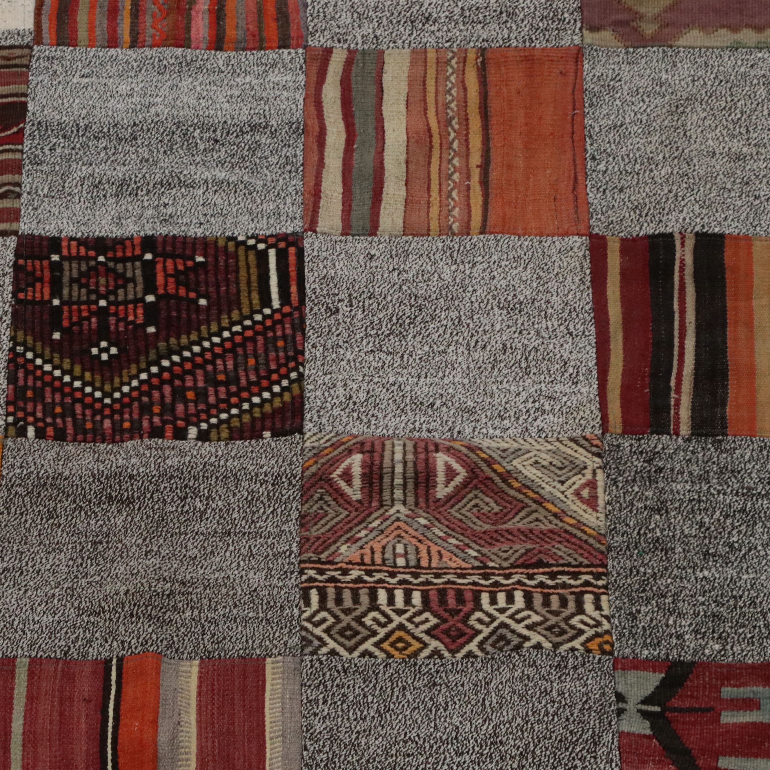 8'8 x 12' Handmade Turkish Patchwork Room-Sized Rug
