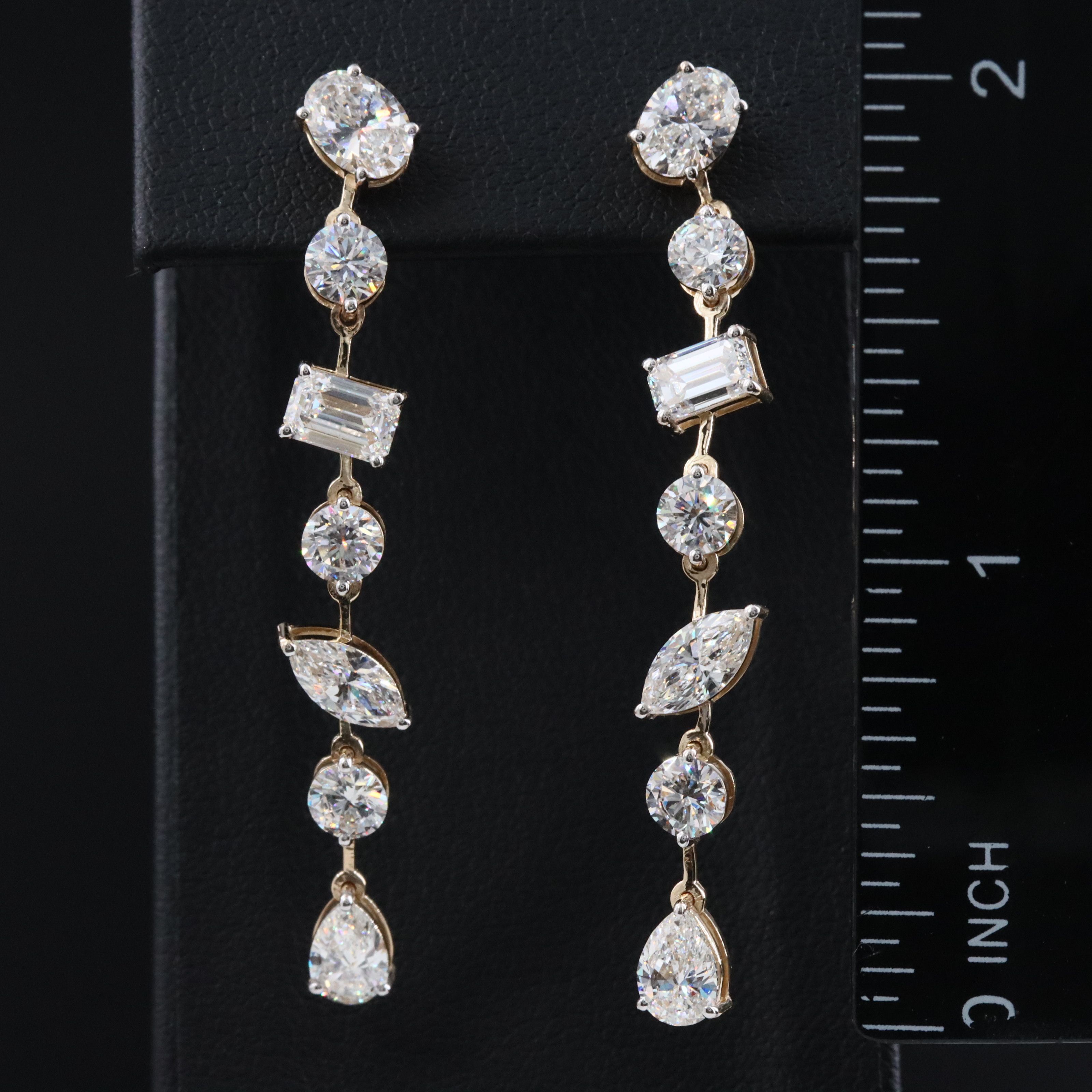 14K 6.43 CTW Lab Grown Diamond Drop Earrings