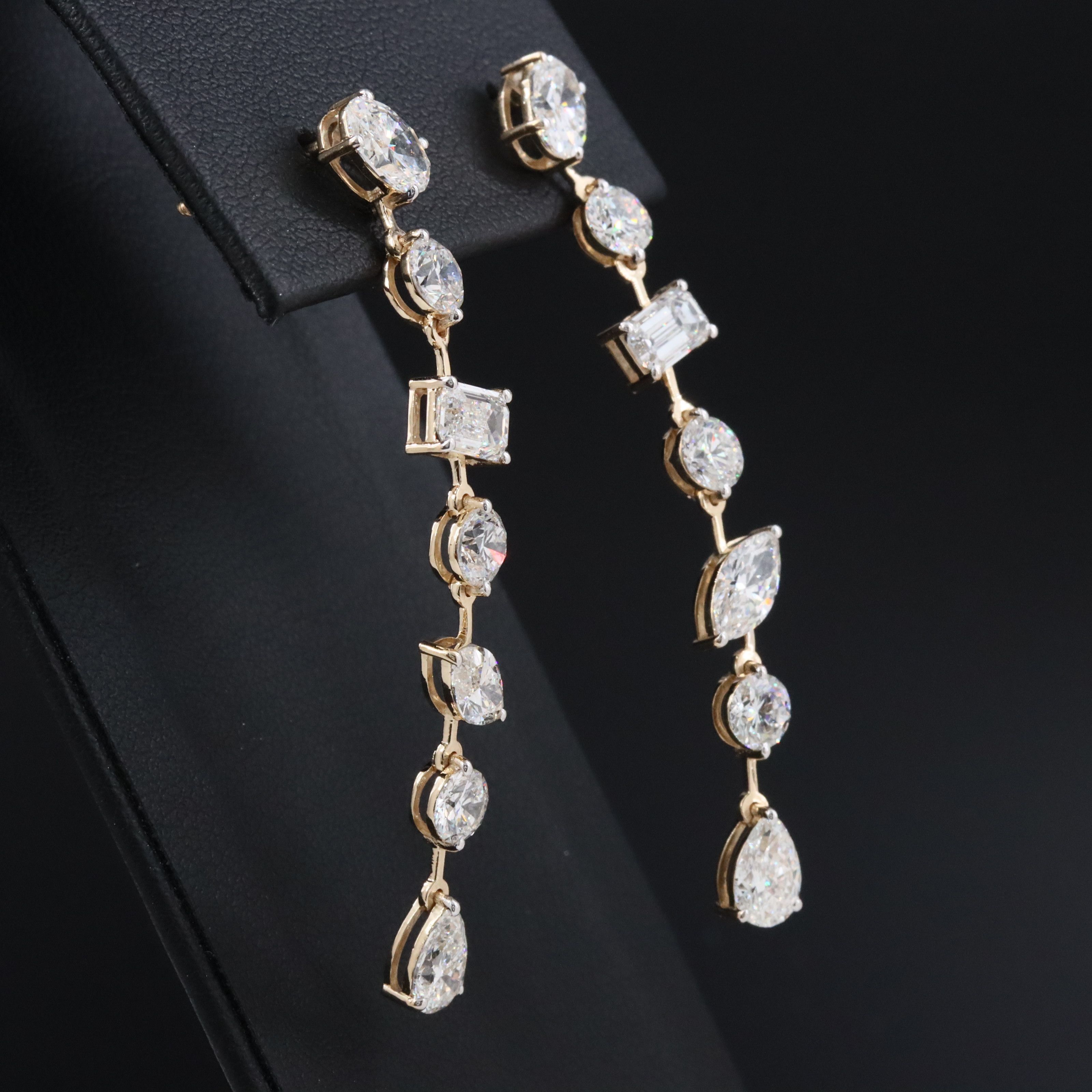 14K 6.43 CTW Lab Grown Diamond Drop Earrings