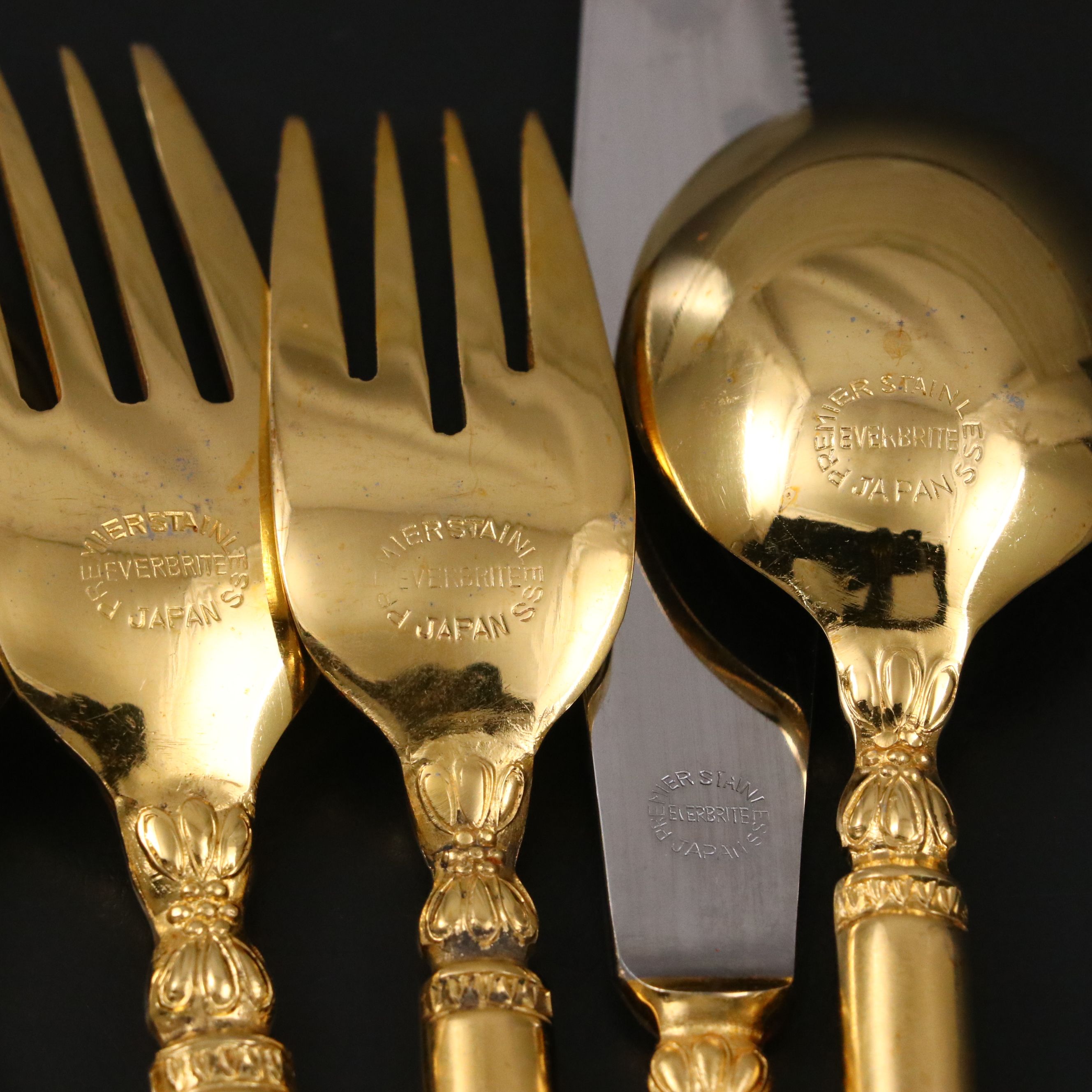 Everbright Gilt Finish Stainless Steel Flatware