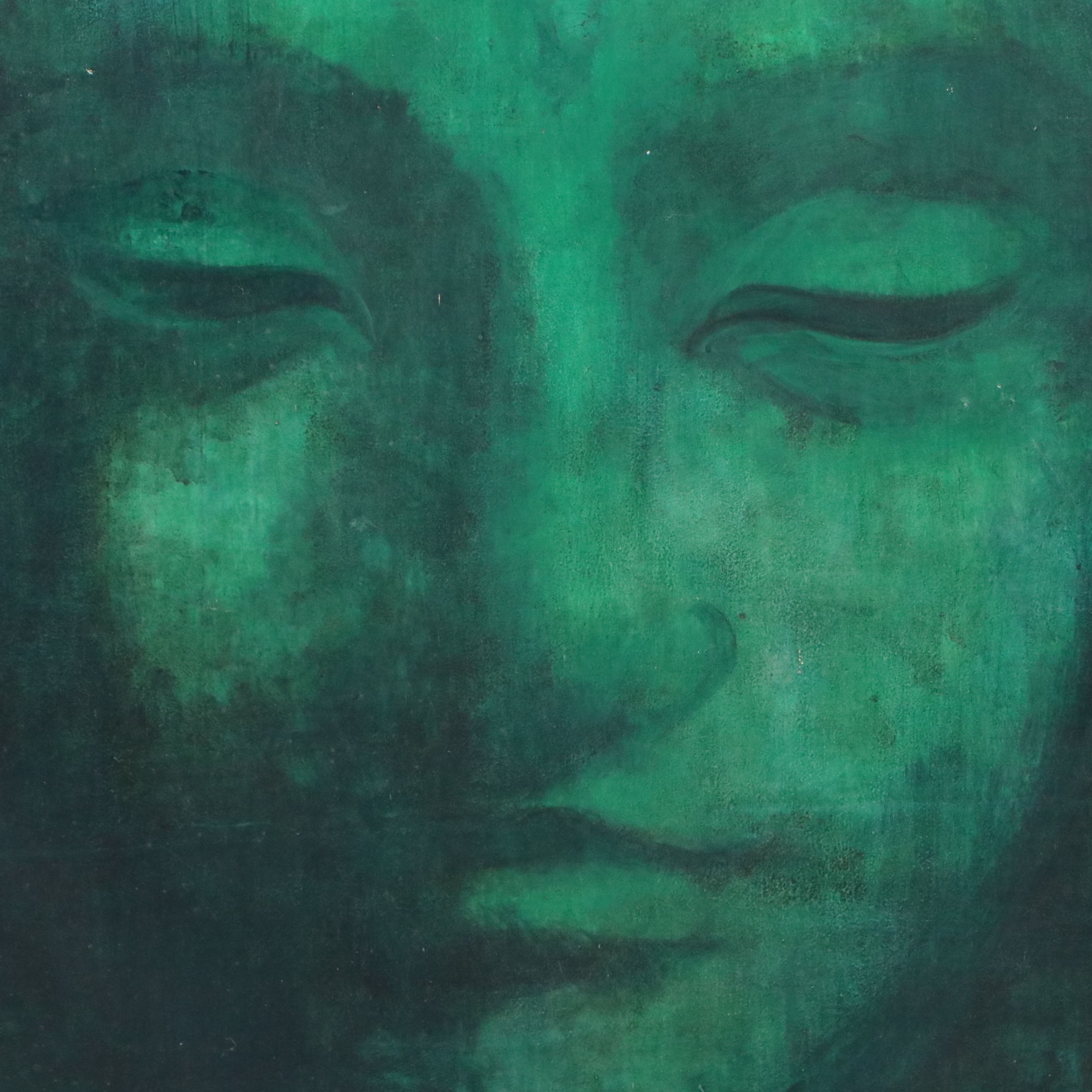 Shane Sweeney Oil Painting of Face of Buddha, 2001