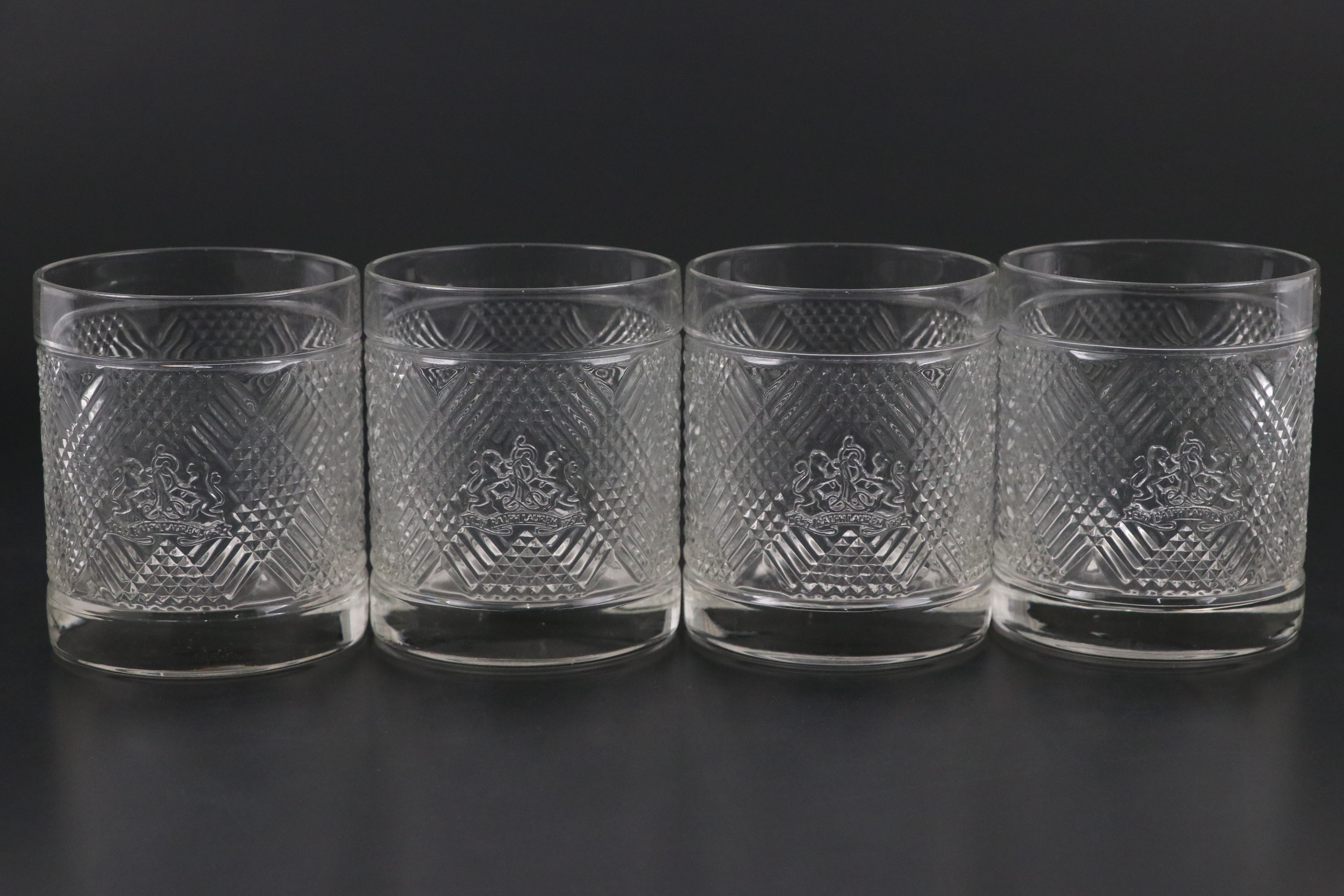 Ralph Lauren "Safari" Crystal Double Old Fashioned Glasses
