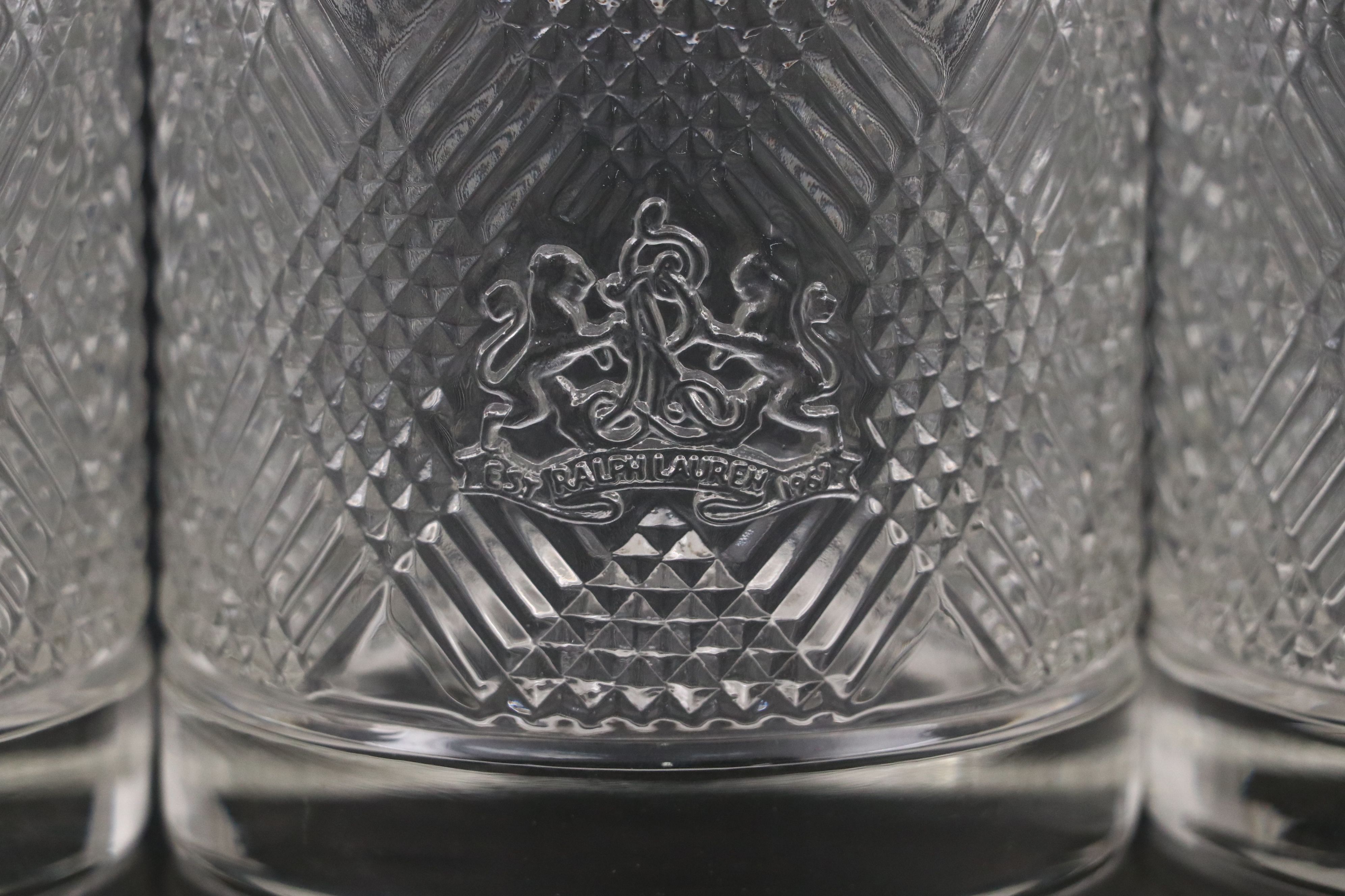 Ralph Lauren "Safari" Crystal Double Old Fashioned Glasses
