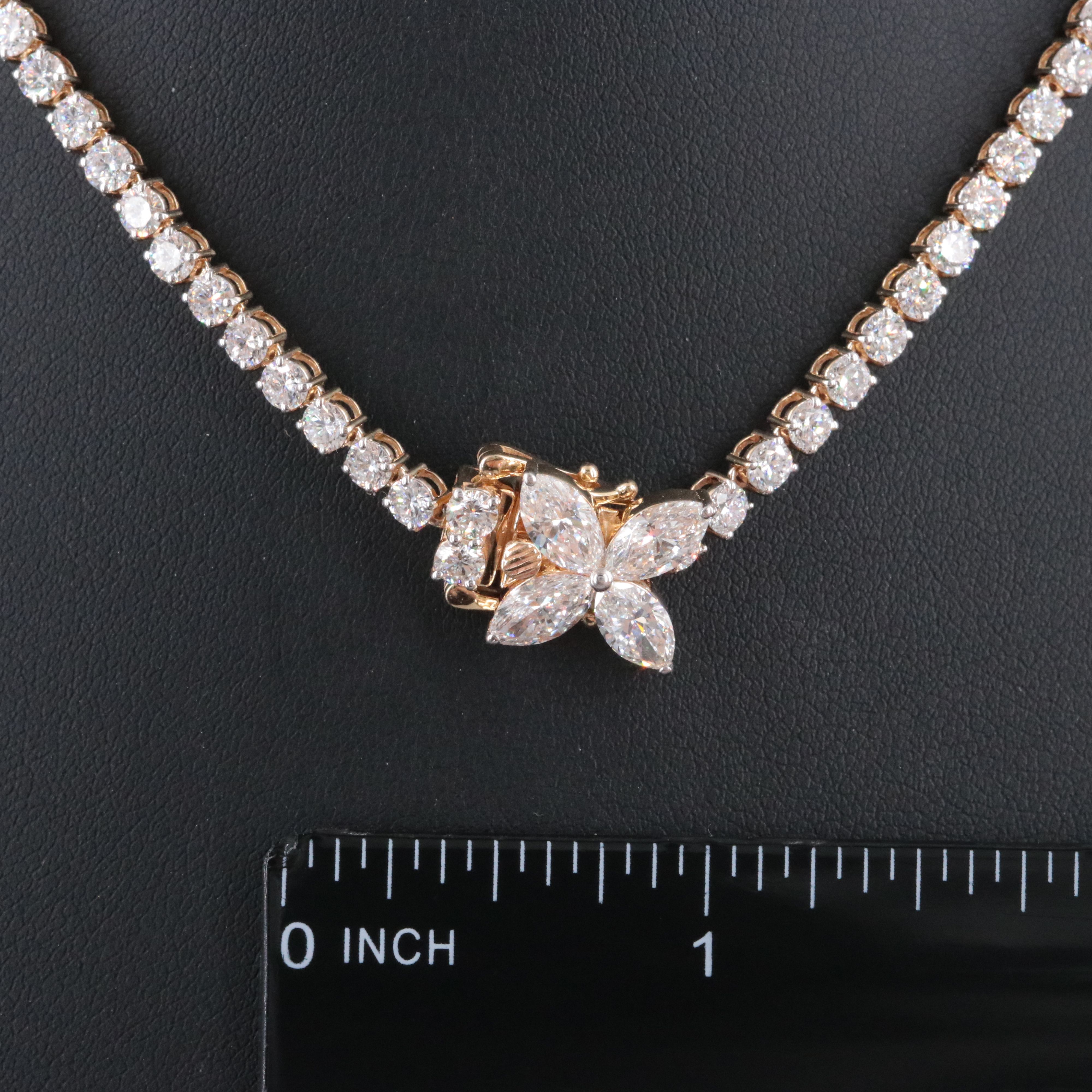 14K 16.58 CTW Lab Grown Diamond Line Necklace