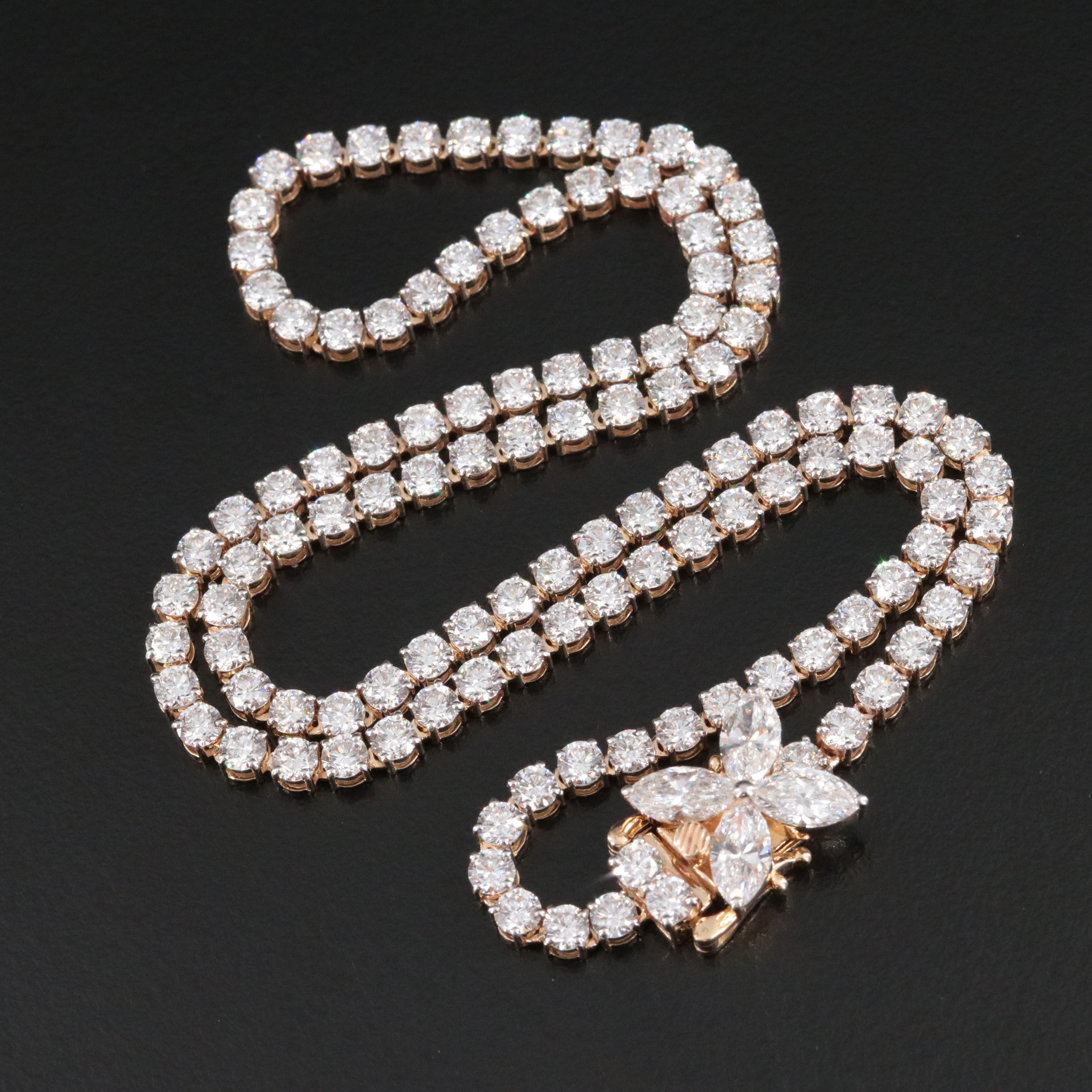 14K 16.58 CTW Lab Grown Diamond Line Necklace