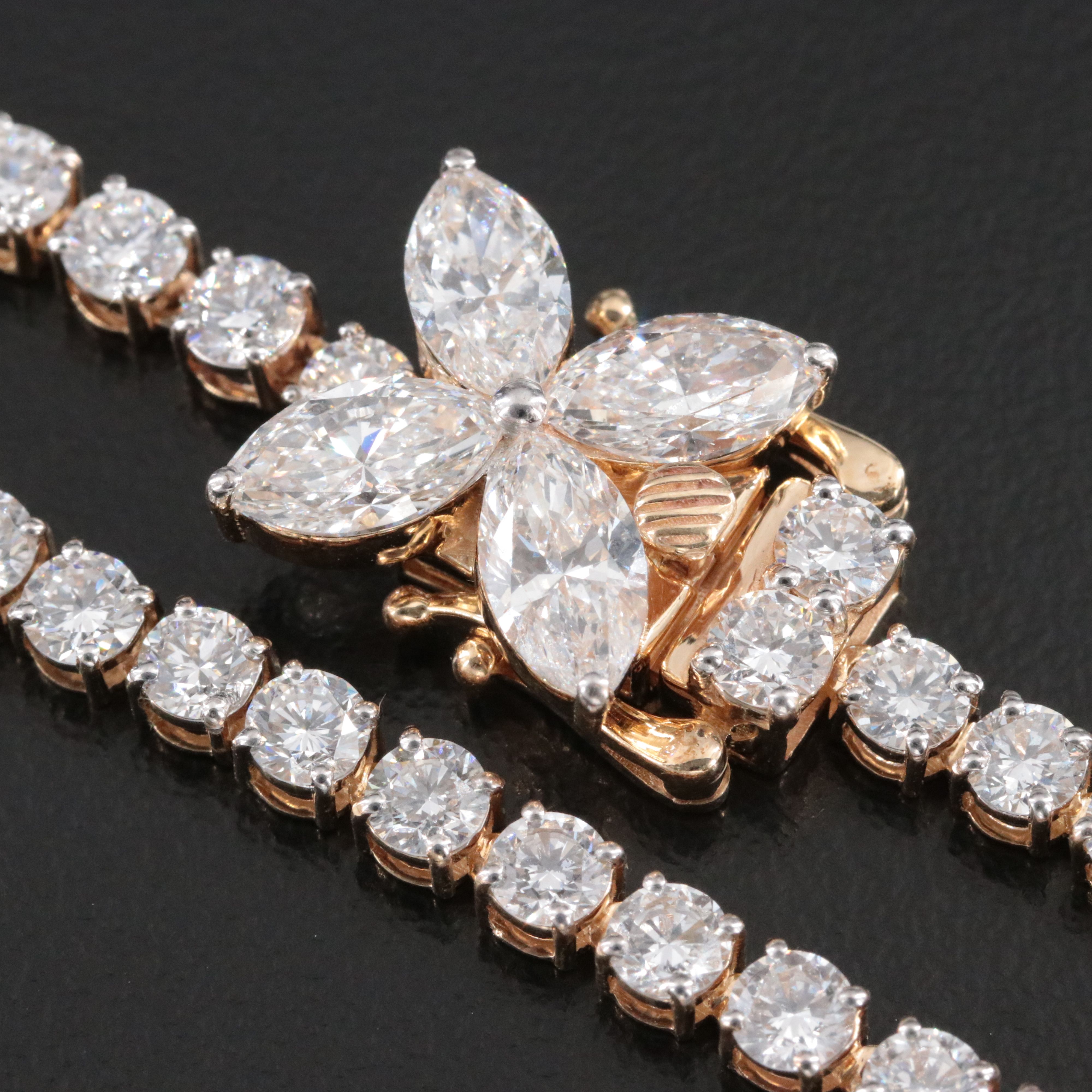 14K 16.58 CTW Lab Grown Diamond Line Necklace