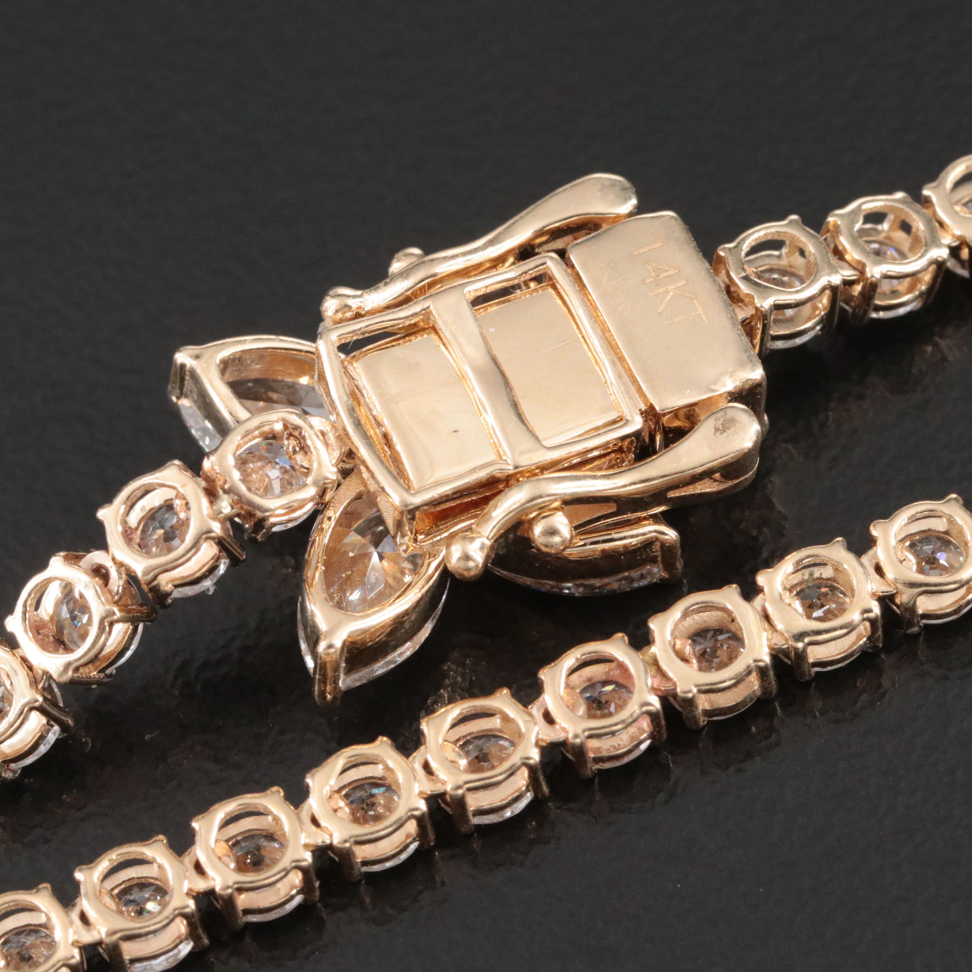 14K 16.58 CTW Lab Grown Diamond Line Necklace